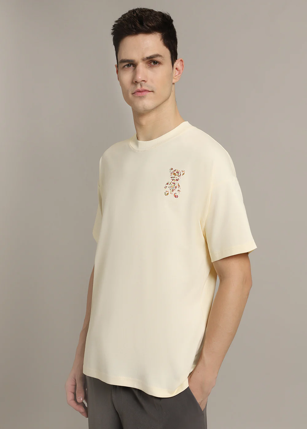 Bearsy Paisley Cream Oversized T-shirt - Image 4