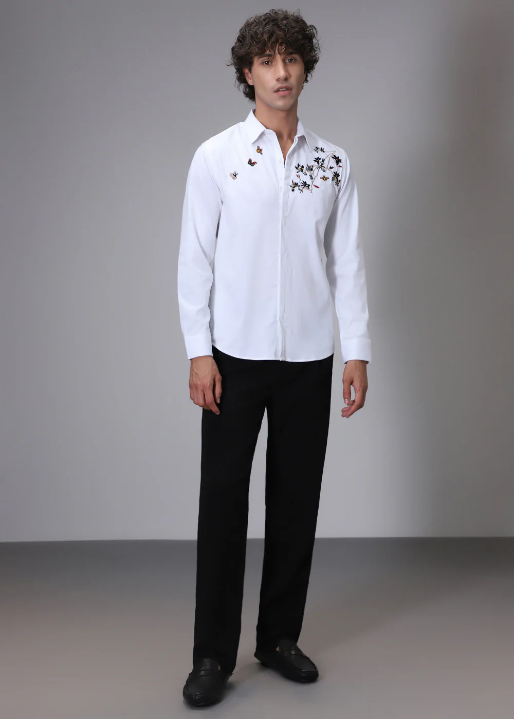 Beeclub Needle Work White Designer Shirt - Image 6