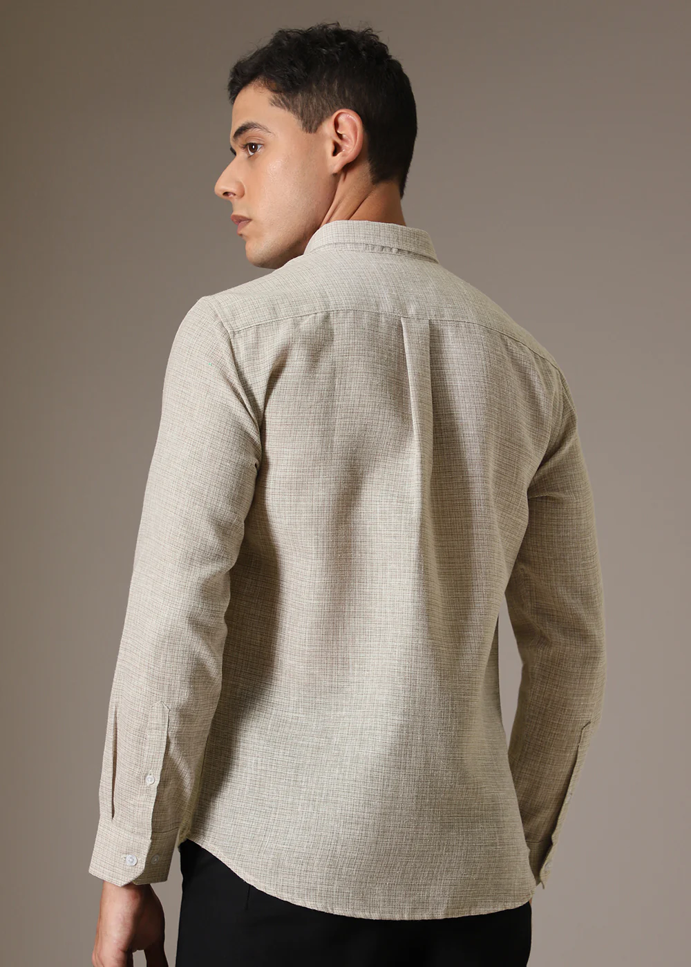 Beige Blended Linen Shirt - Image 5