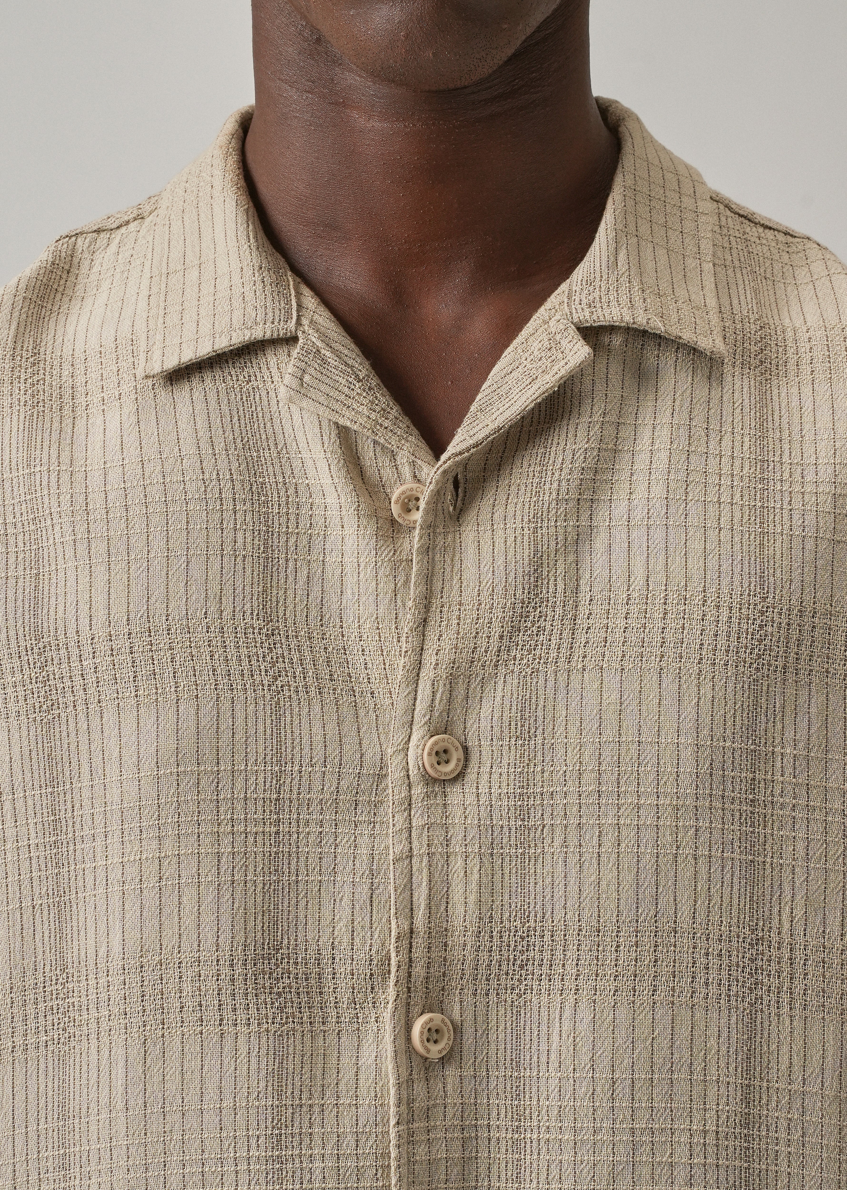 Beige Open Weave Cotton Shirt - Image 5