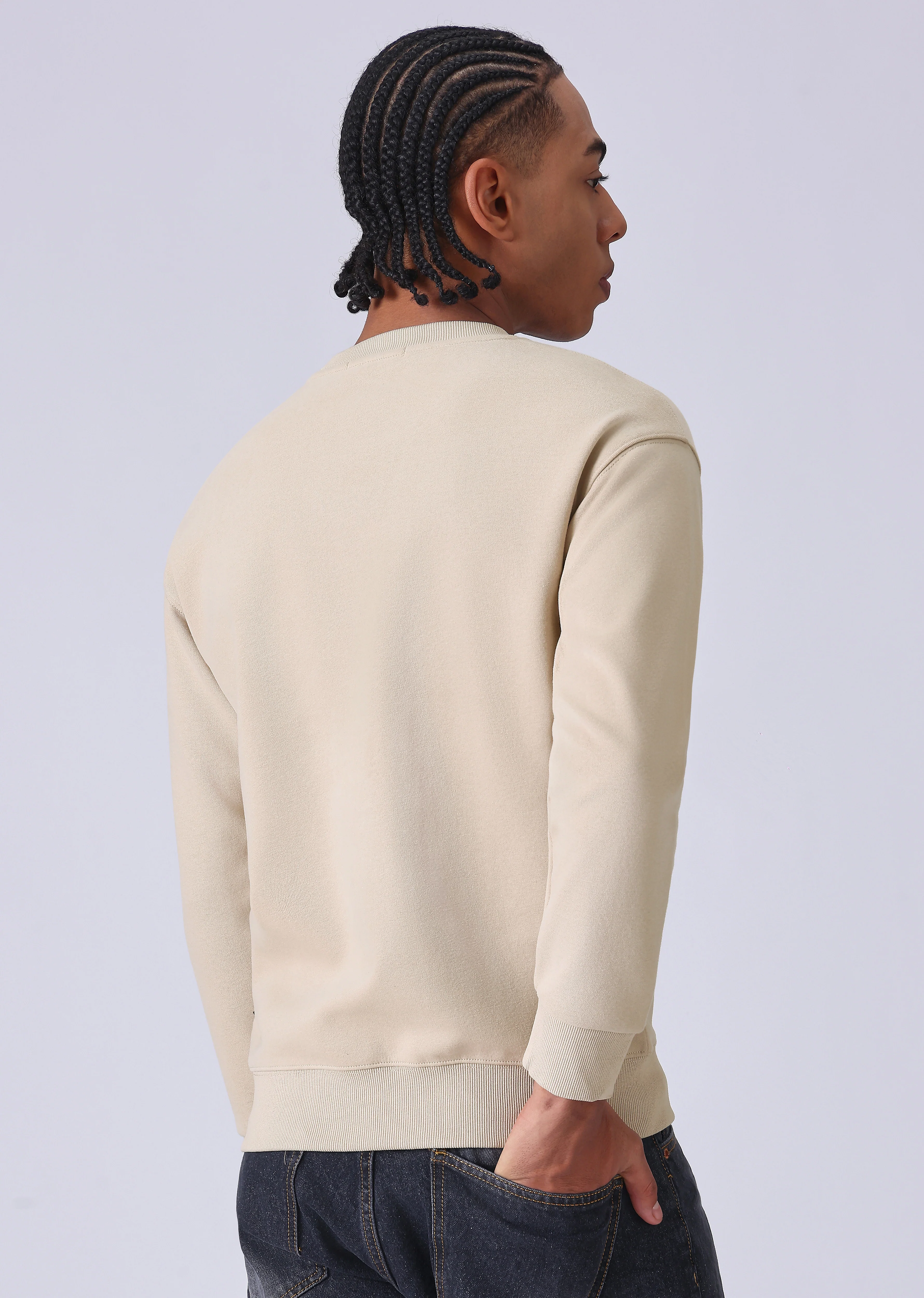 Beige Patch Sweatshirt - Image 2