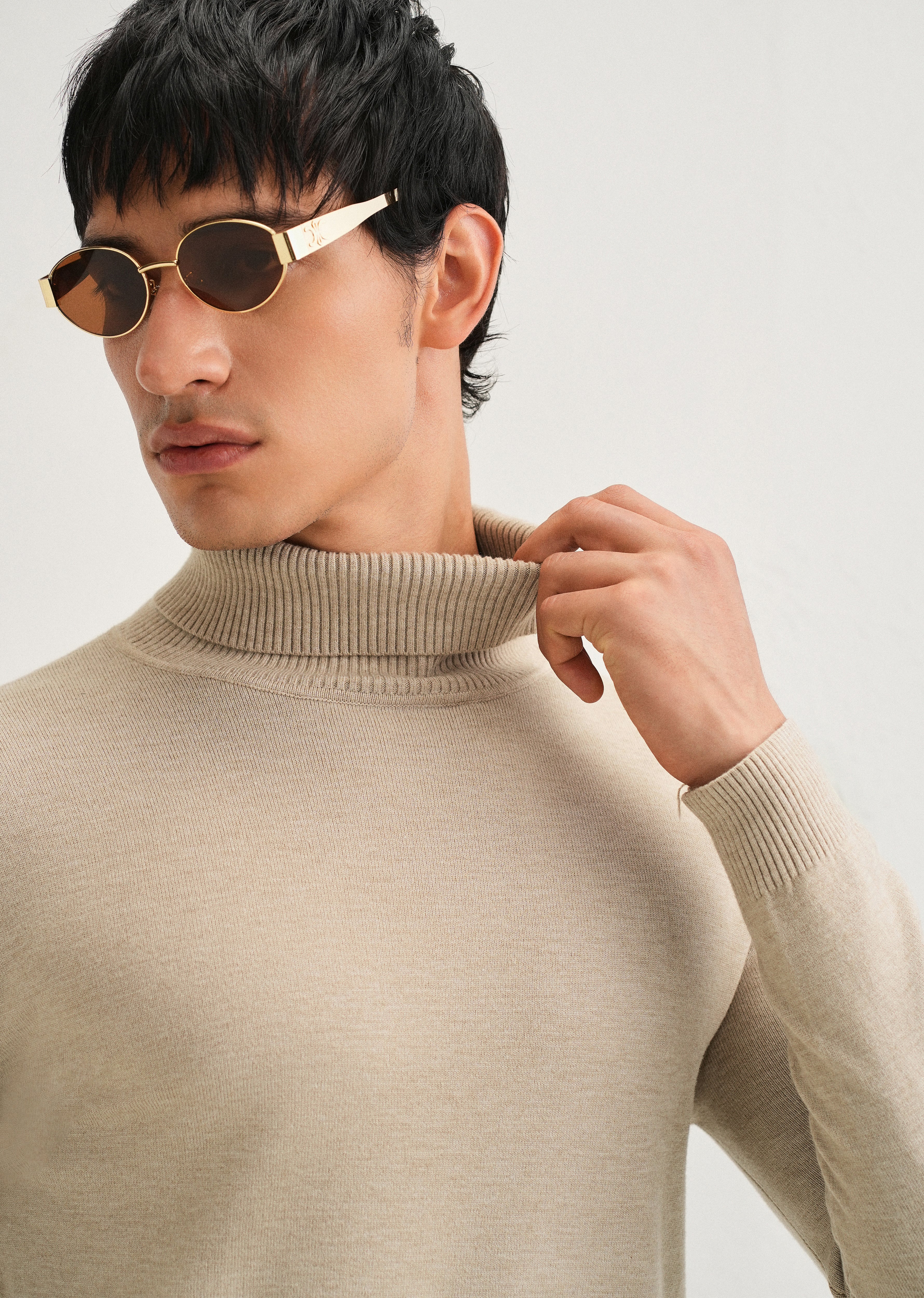 Beige Turtle-Neck Sweater - Image 5