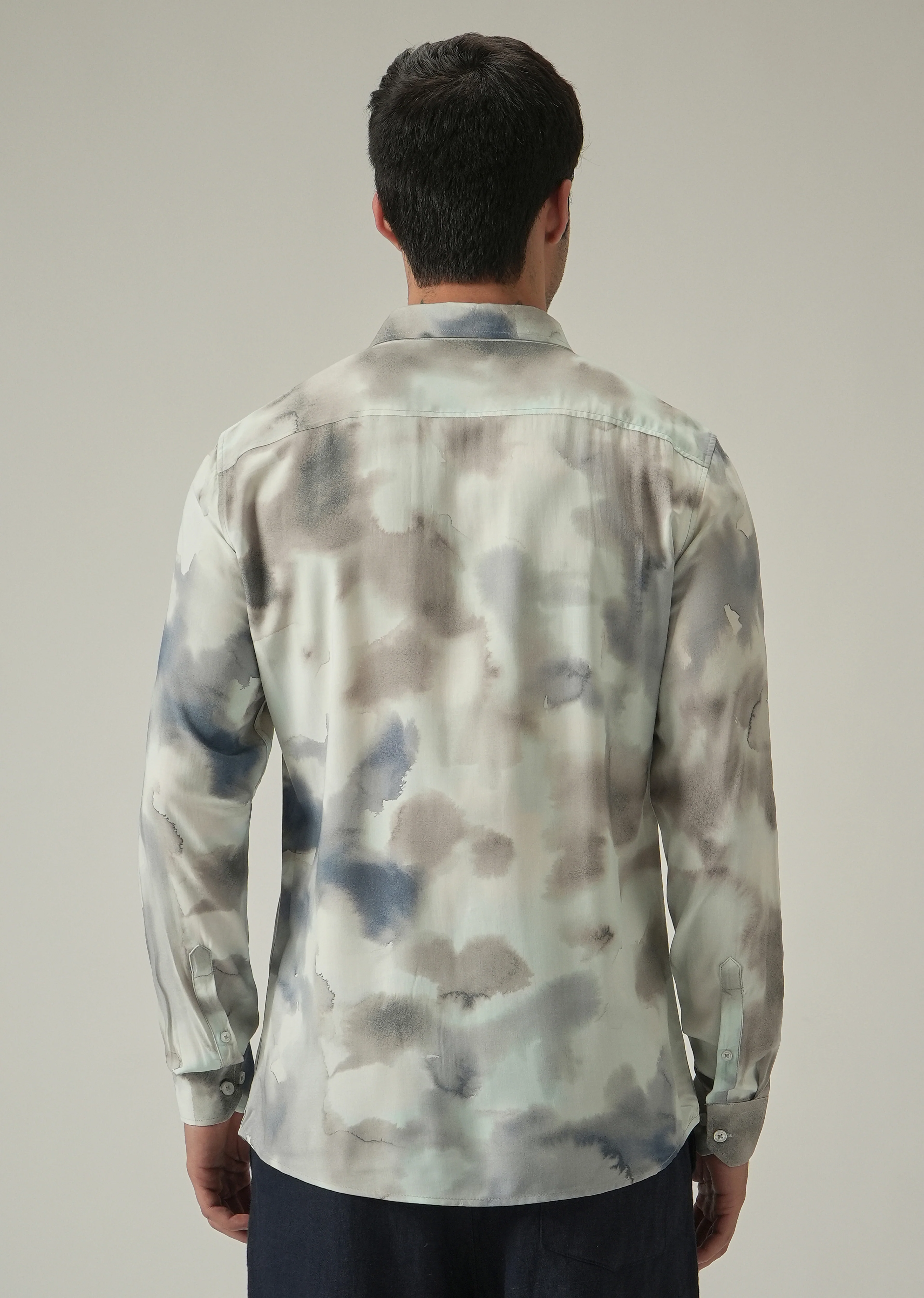 Beige Wash Print Shirt - Image 2