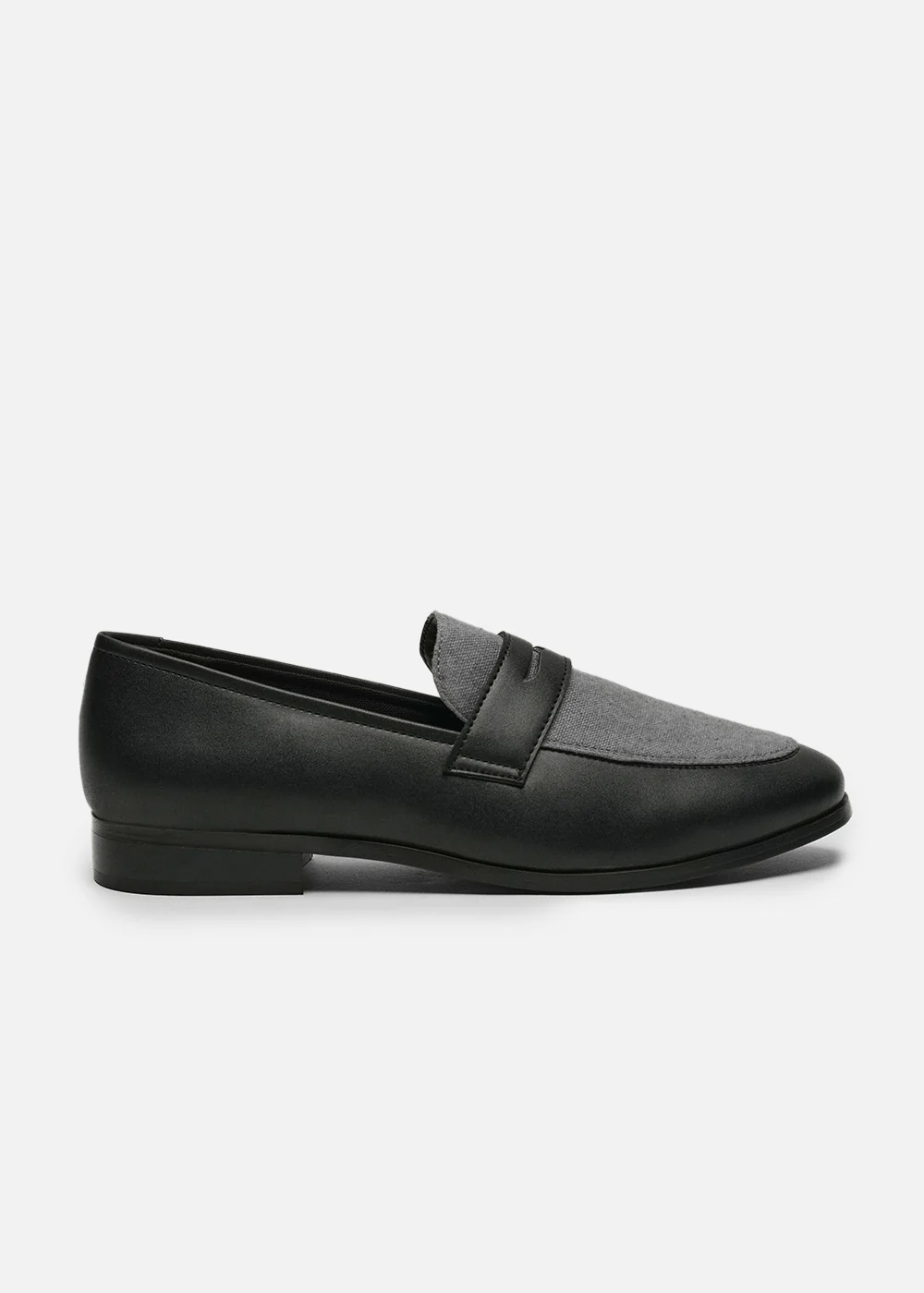 Black & Grey Dual-Tone Loafers - Image 2