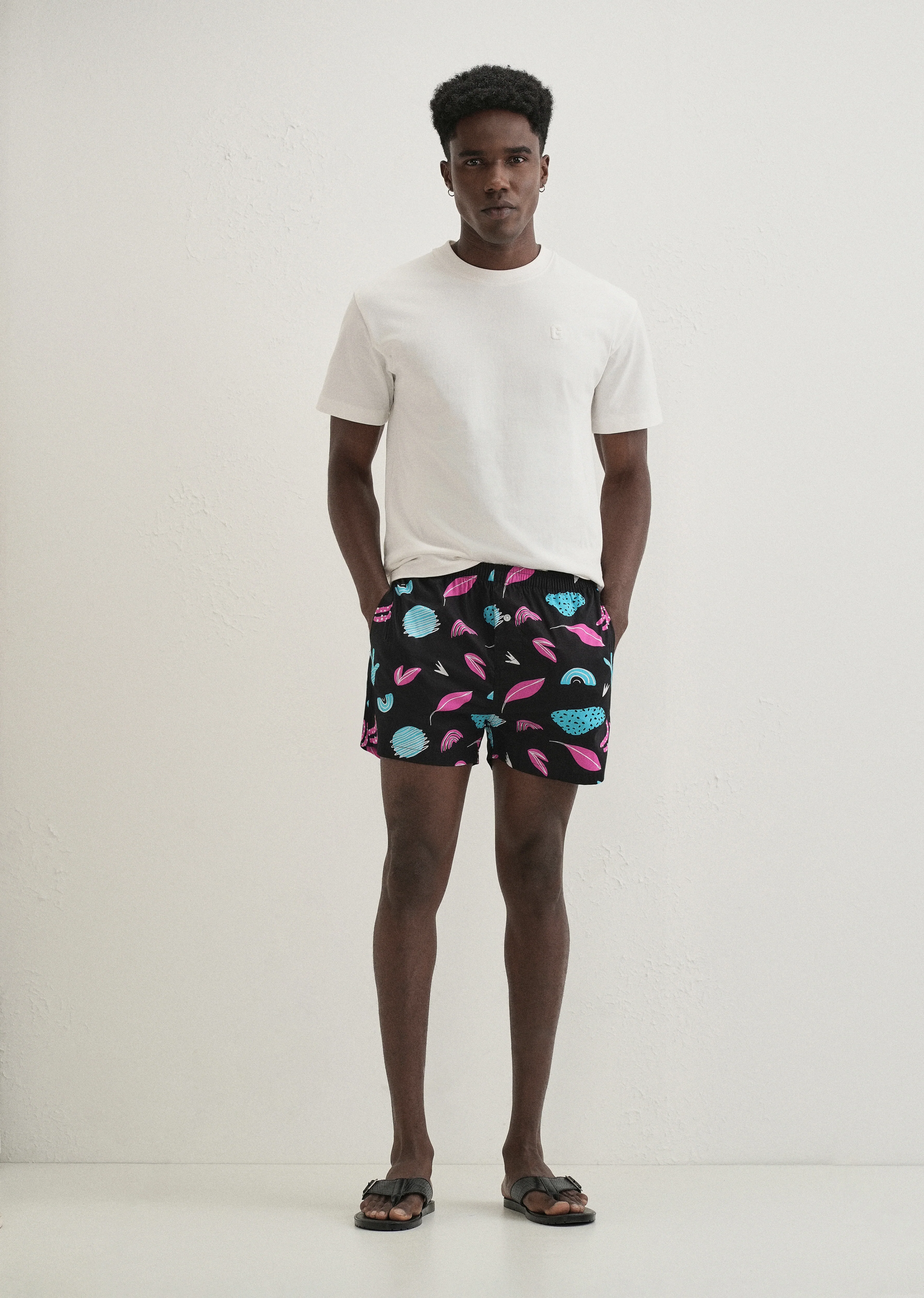 Black Abstract Printed Boxer - Image 6