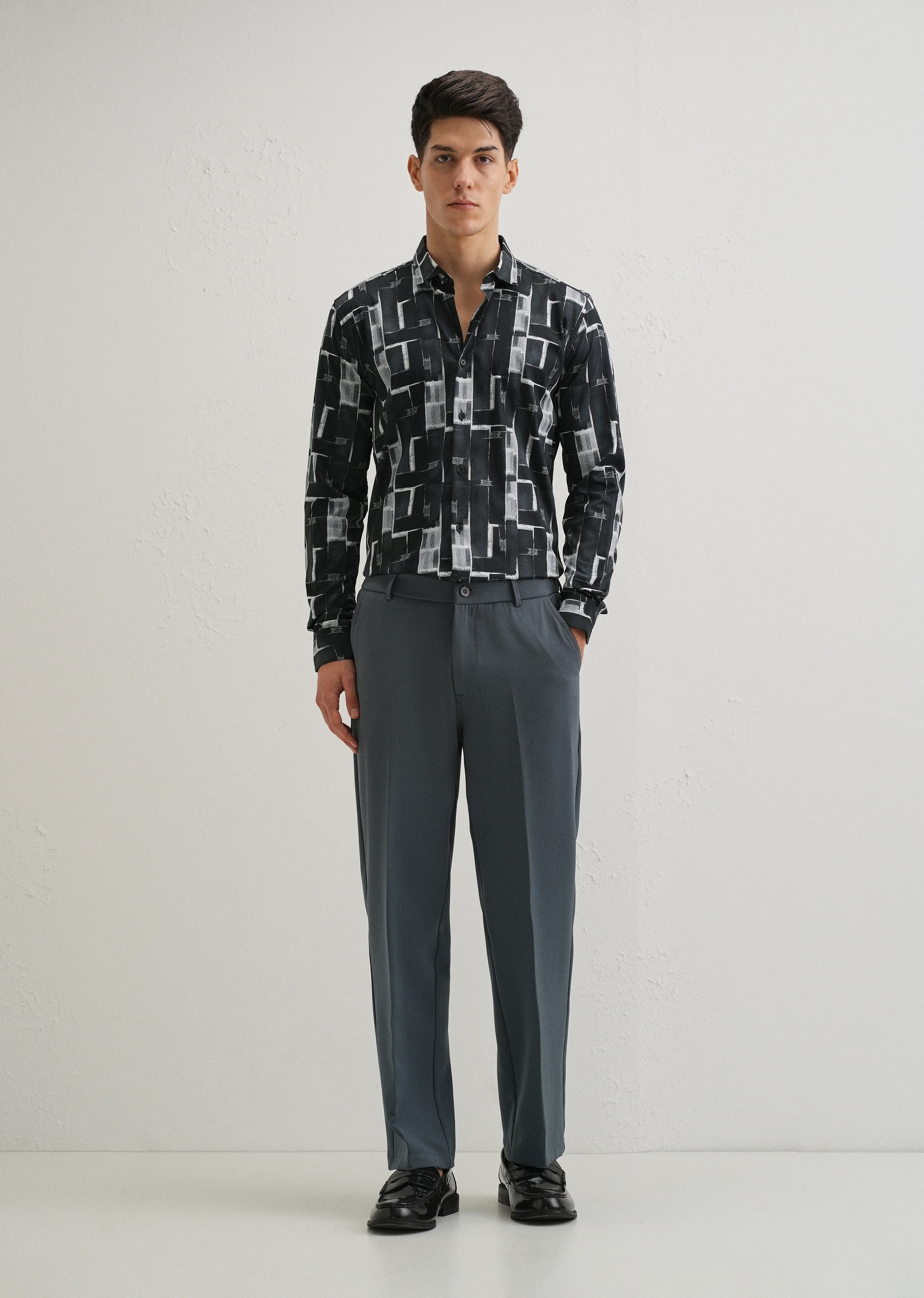 Black Abstractox Printed shirt - Image 6