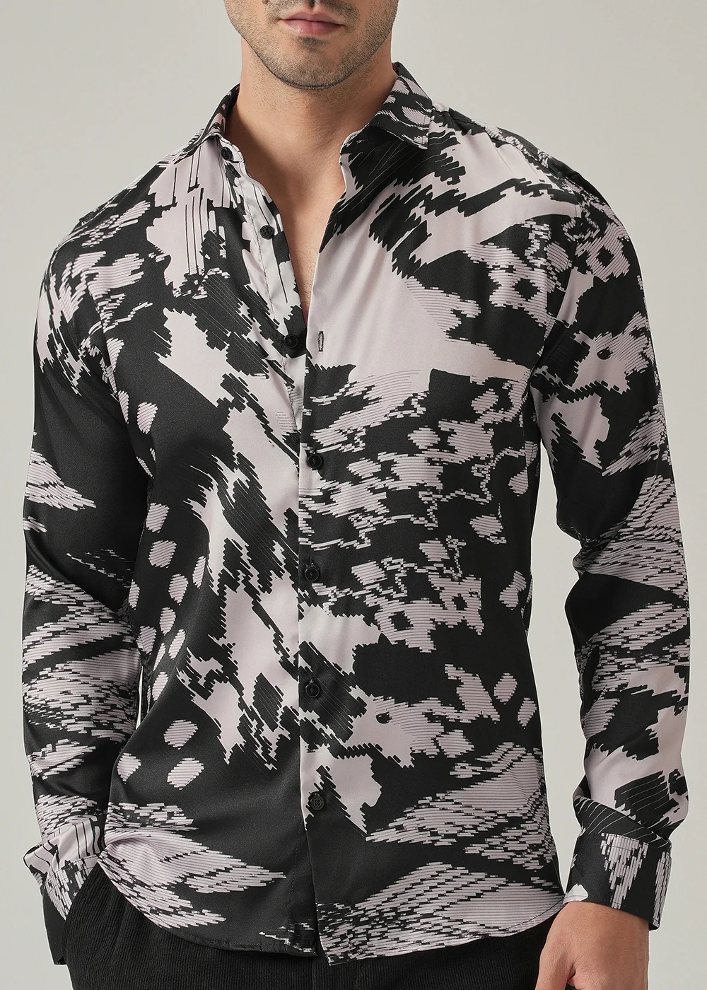Black and White Print Shirt - Image 7