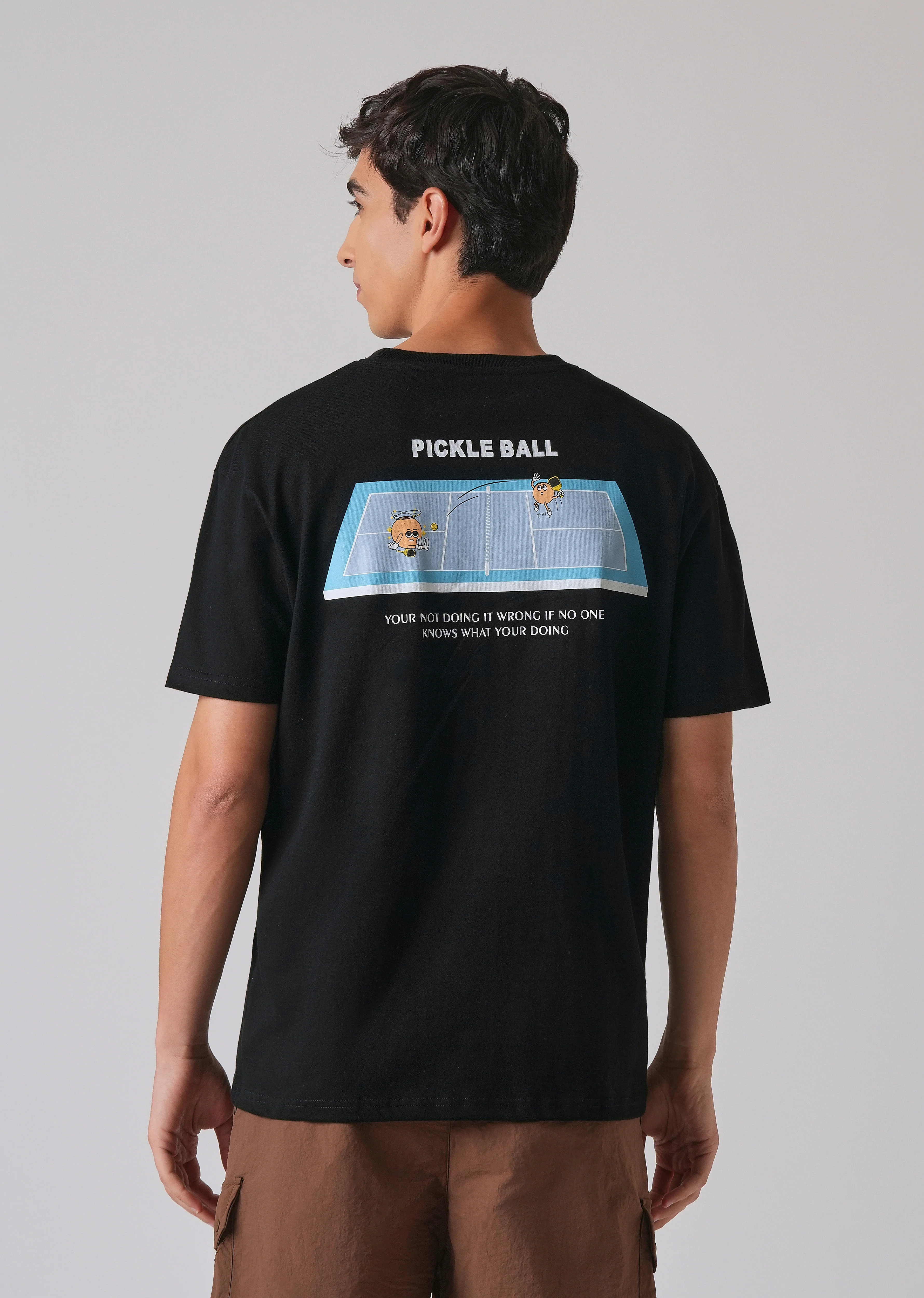 Black Back Printed Oversized T-Shirt - Image 6