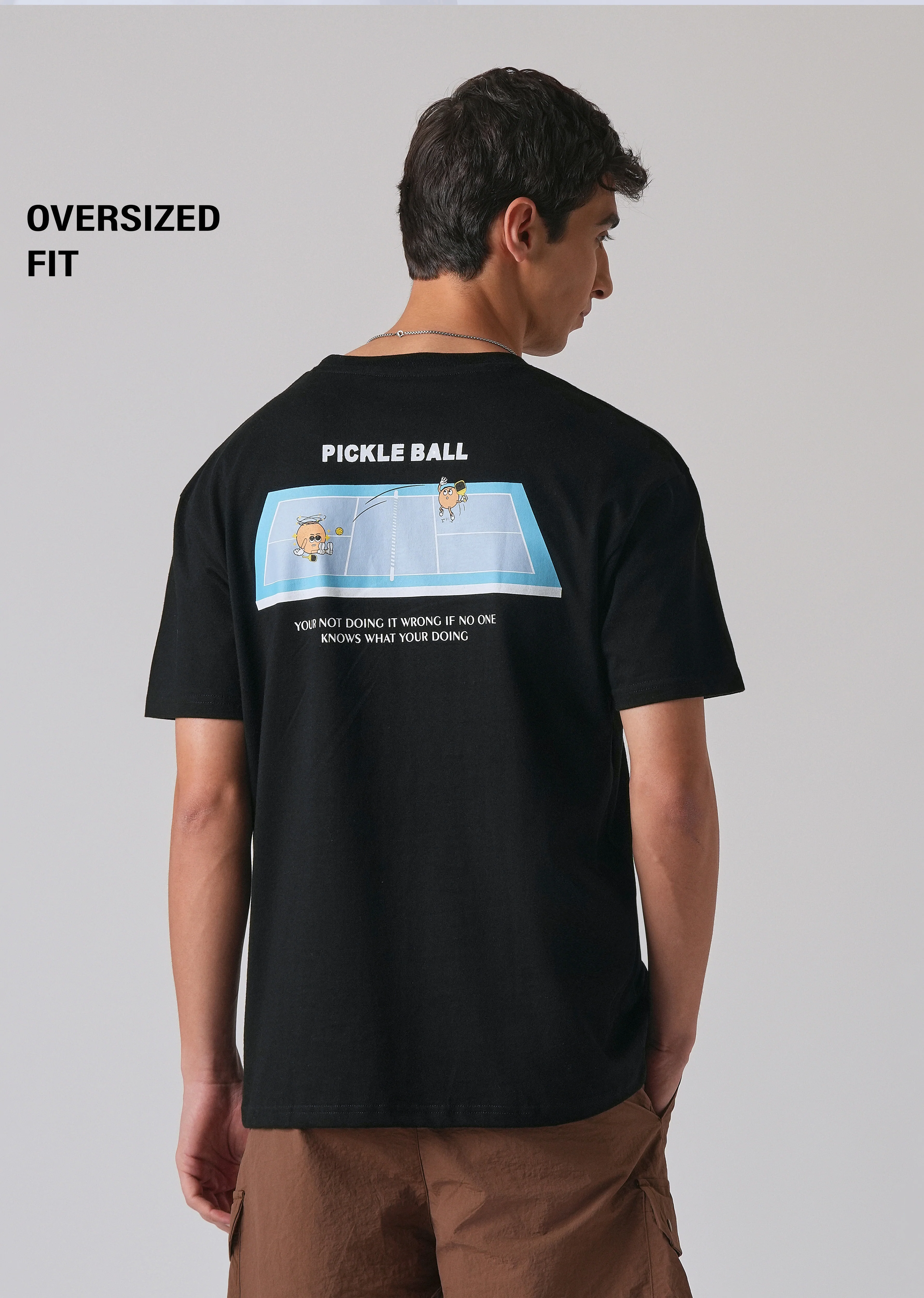 Black Back Printed Oversized T-Shirt - Image 8