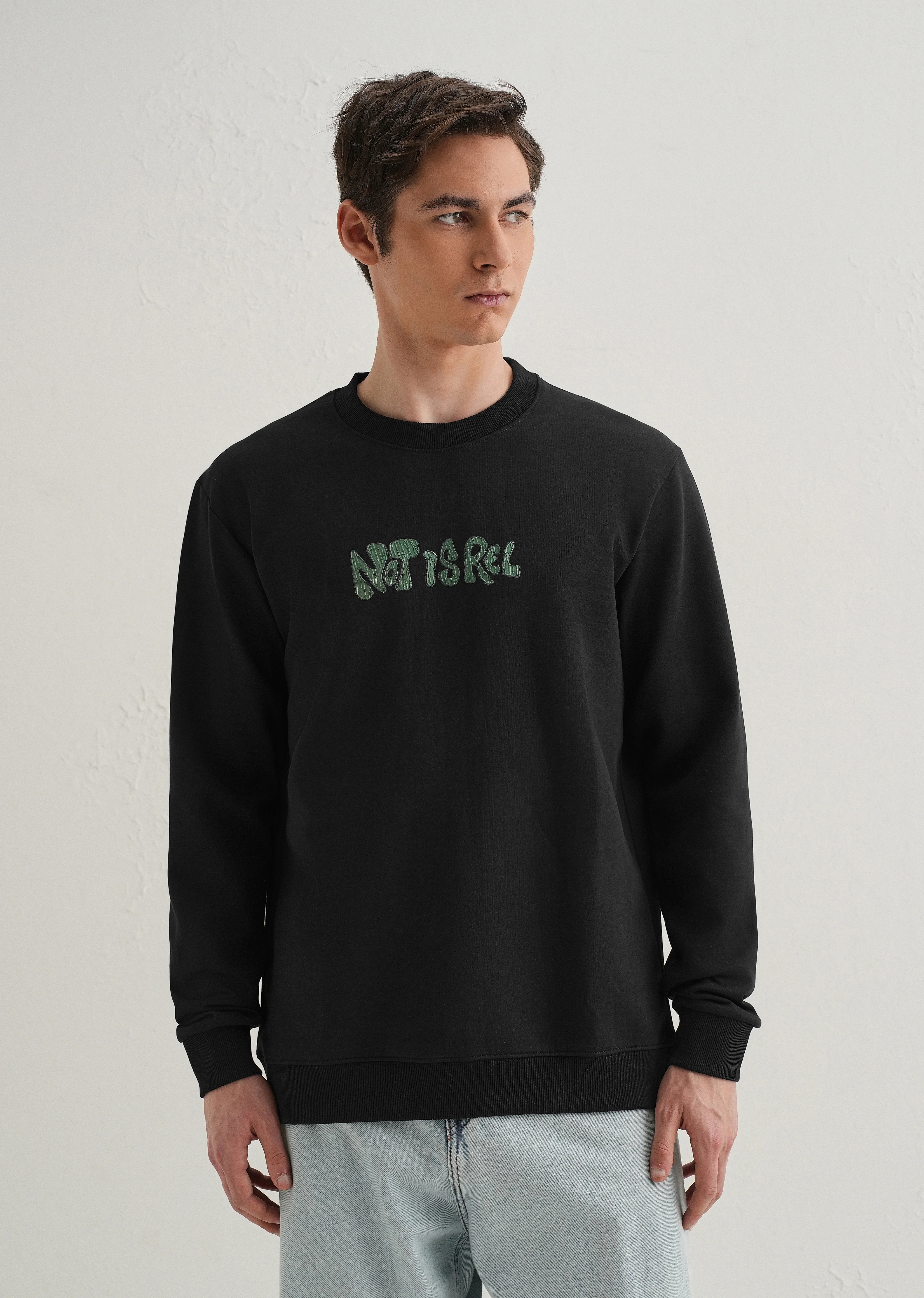 Black Back Printed Sweatshirt - Image 2