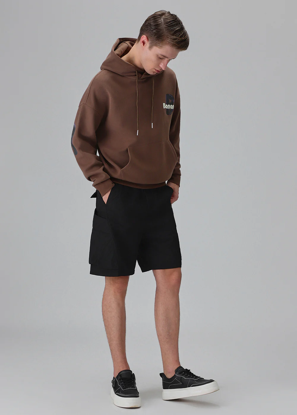 Black Buckled Cargo Shorts - Image 6