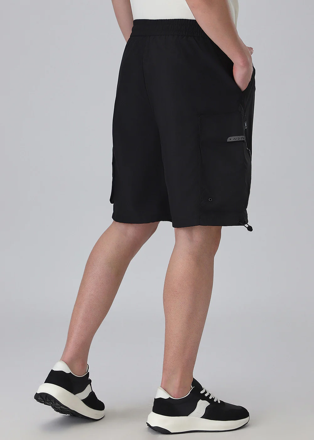 Black Cargo Pocket Shorts - Image 2