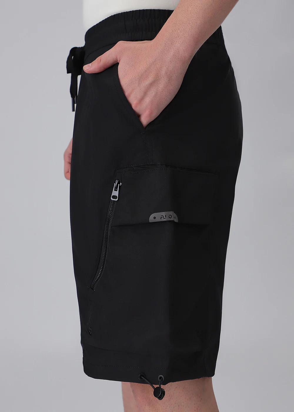 Black Cargo Pocket Shorts - Image 5