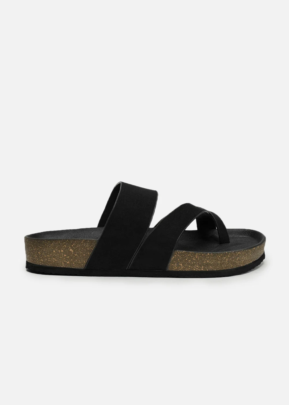 Black Classic Criss-Cross Comfort Sandals - Image 2