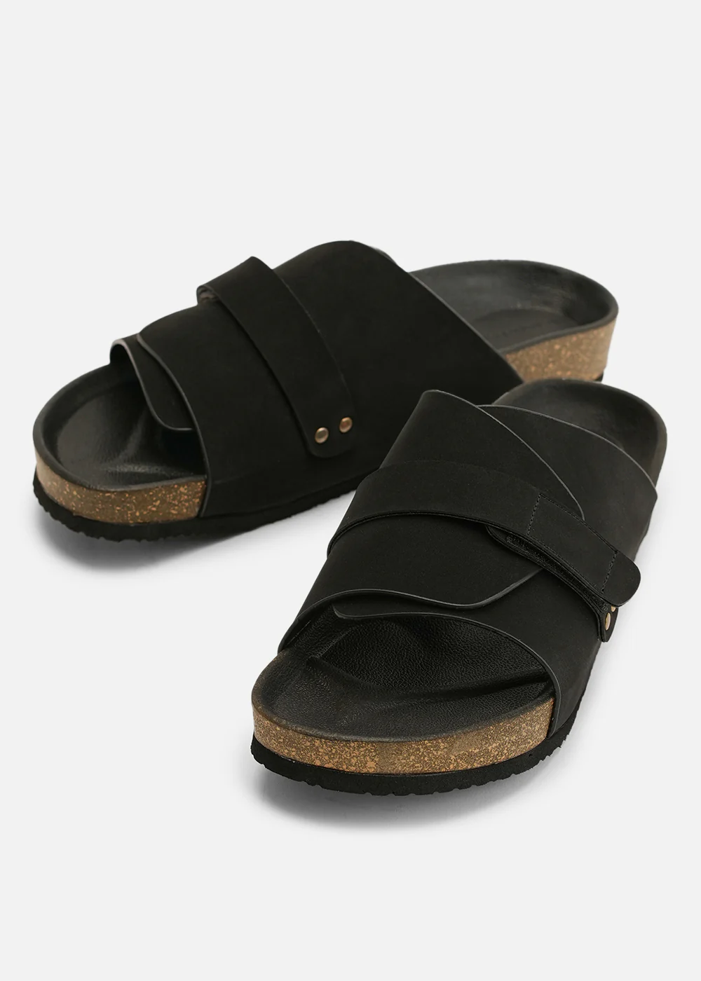 Black Classic Cross-Over Sandals - Image 3