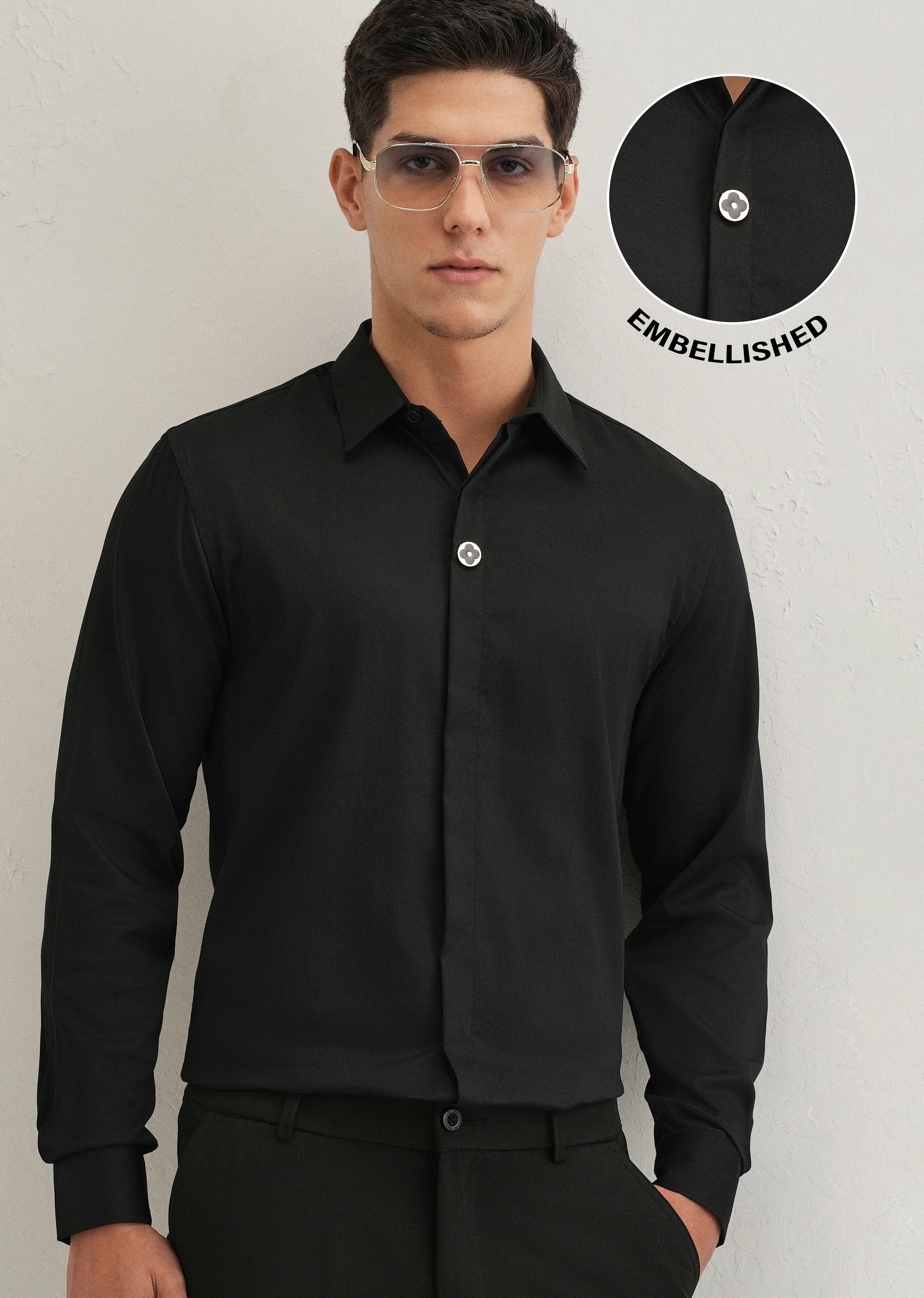 Black Clover Button Designer Shirt - Image 7