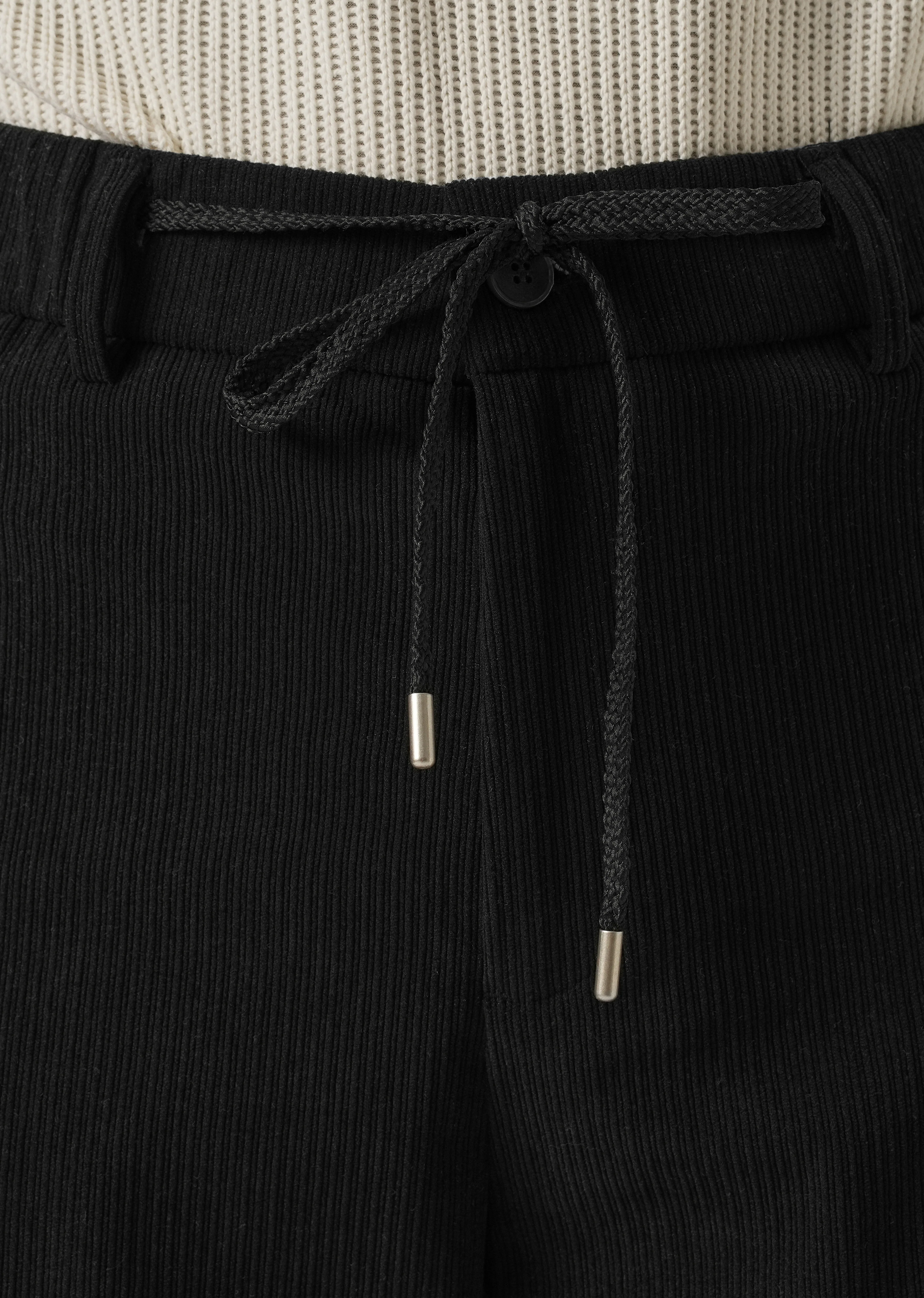 Black Corduroy Drawstring Pant - Image 5