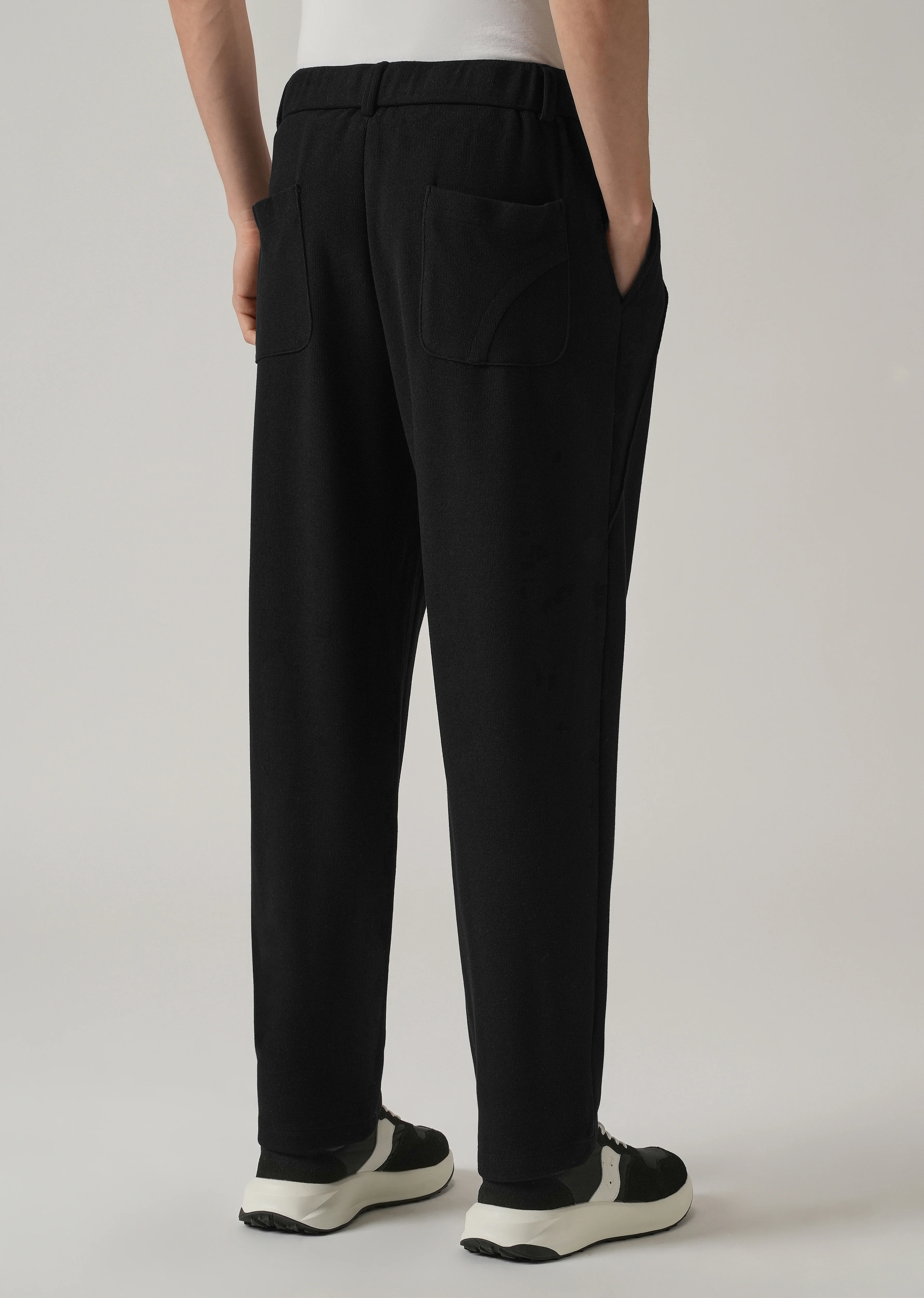 Black Corduroy Relaxed Fit Pant - Image 2