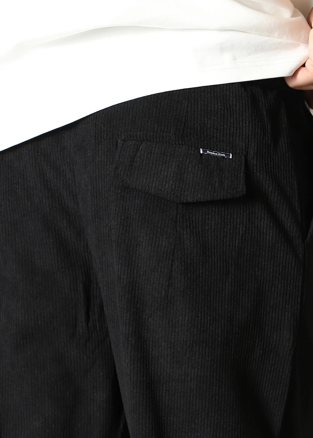 Black Drawstring Corduroy Pant - Image 7