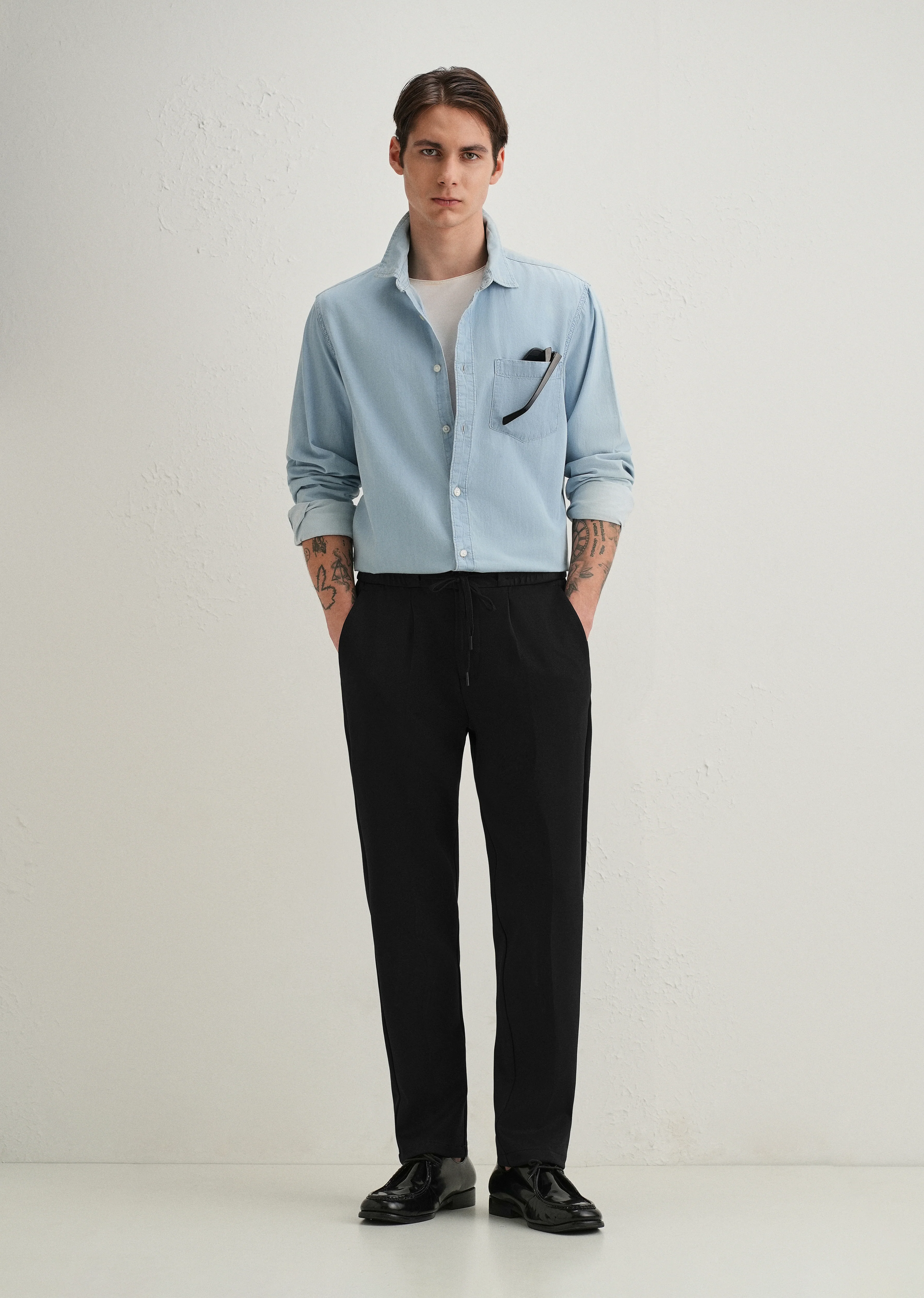 Black Drawstring Trousers - Image 6