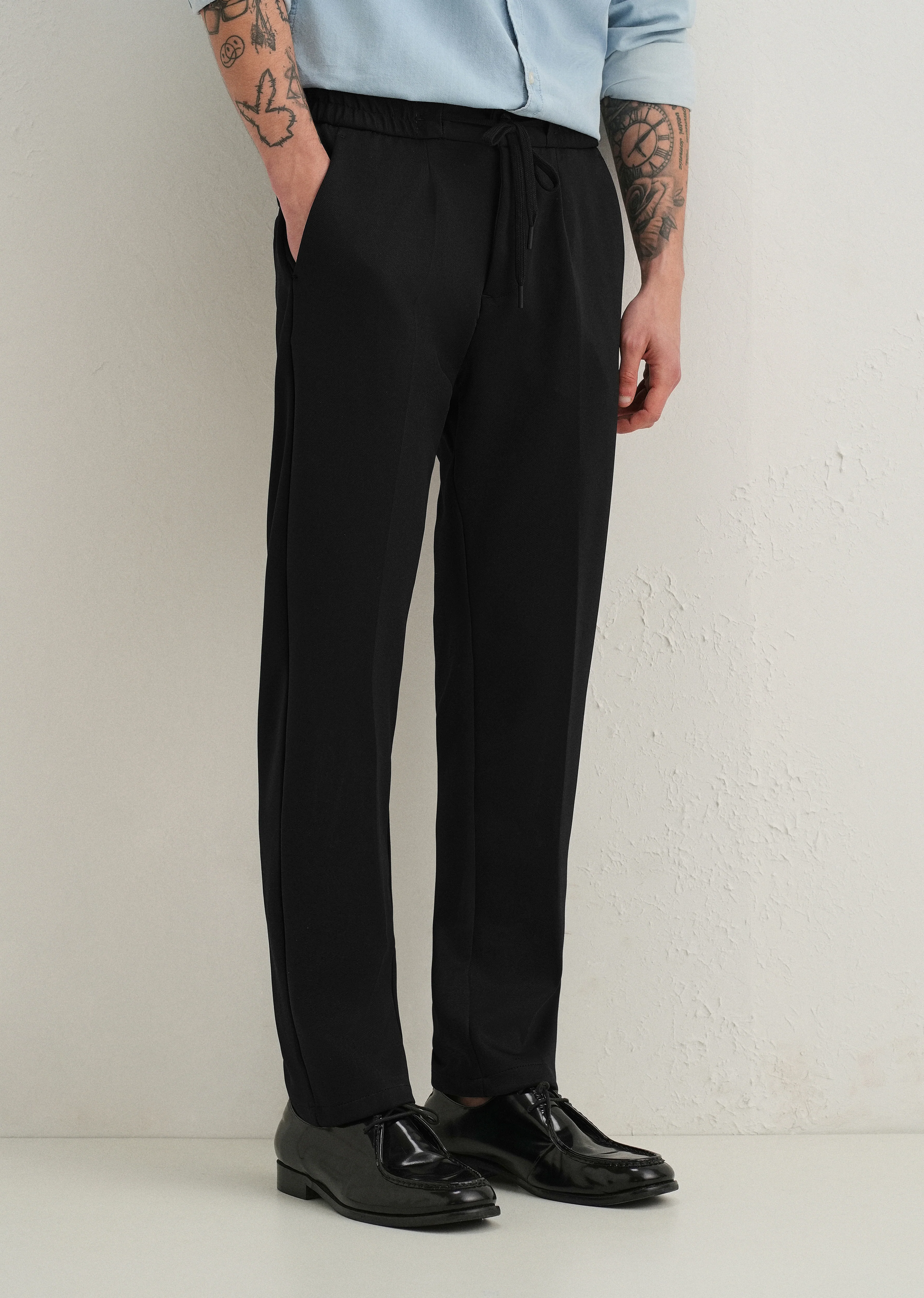Black Drawstring Trousers - Image 7