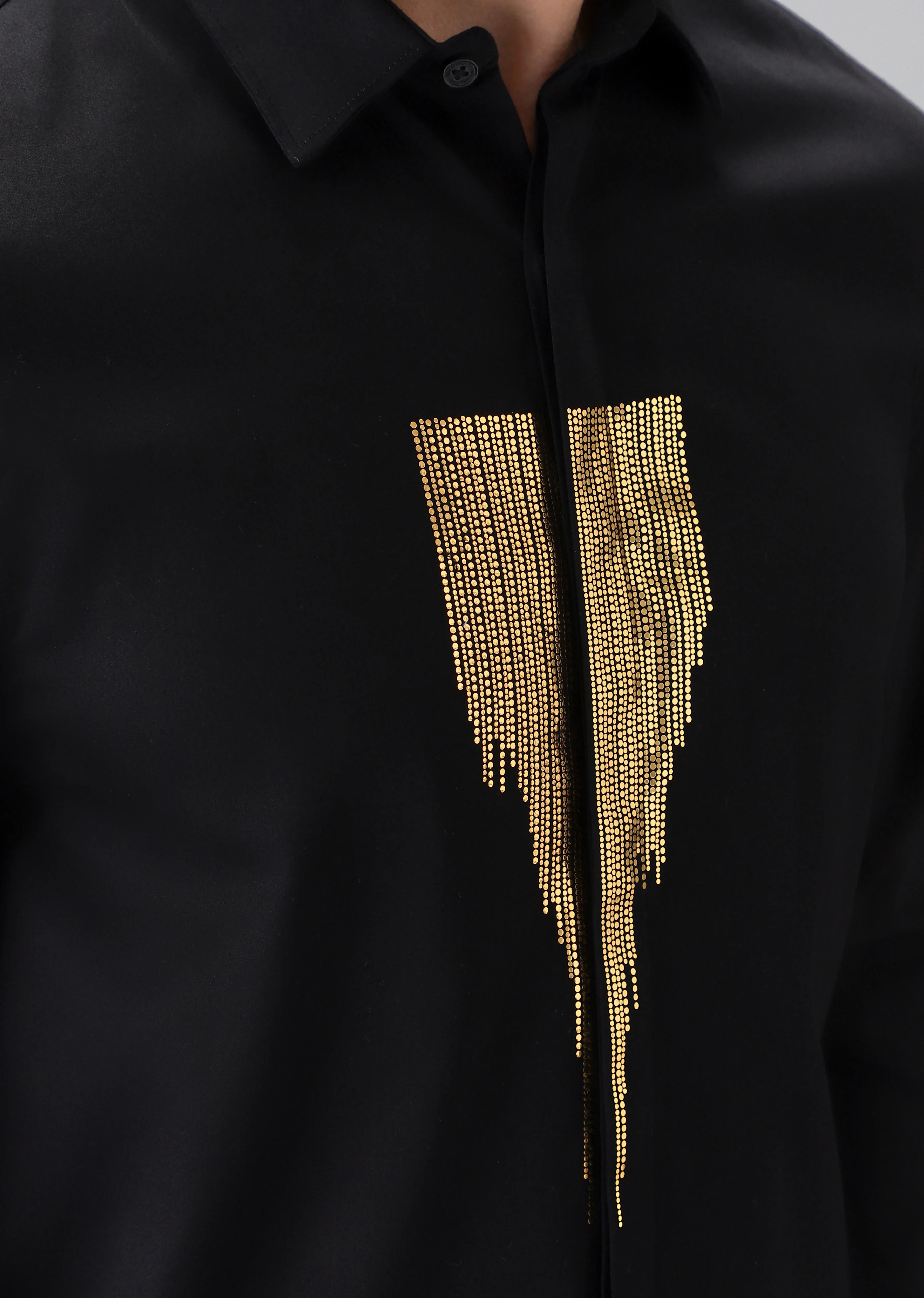 Black Glimmer Designer Shirt - Image 5
