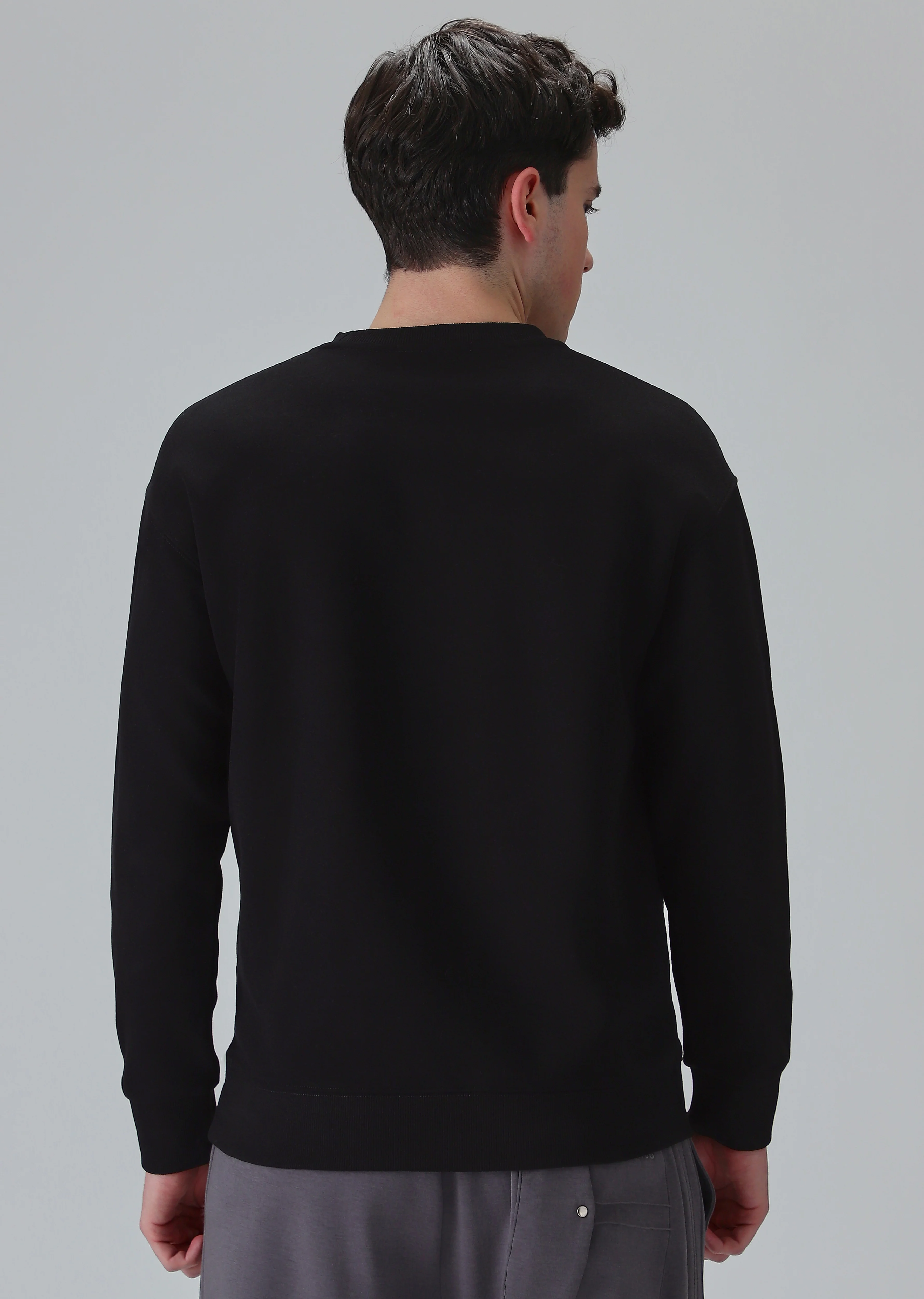 Black Graphic Pocket Sweatshirt - Image 2