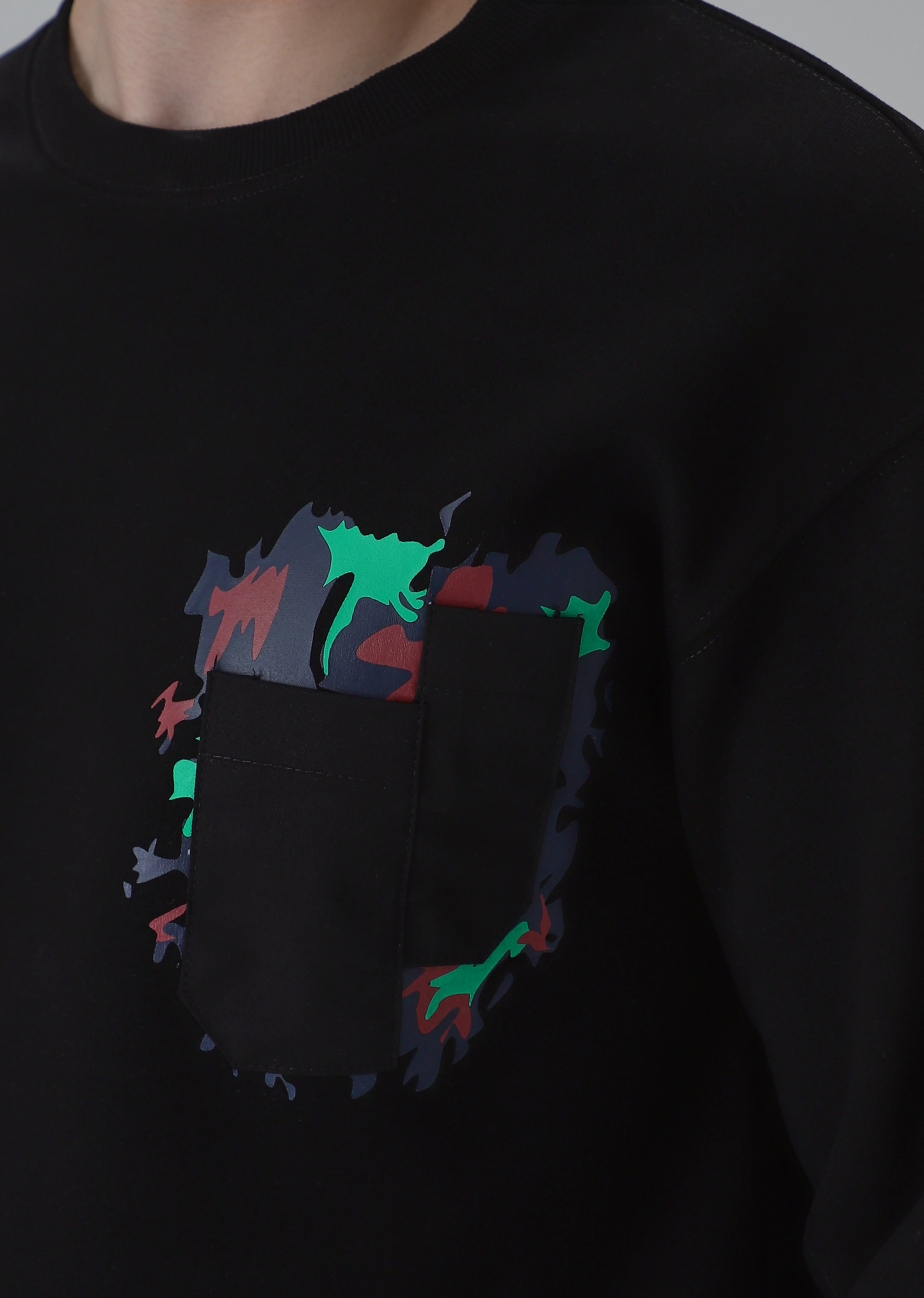 Black Graphic Pocket Sweatshirt - Image 5