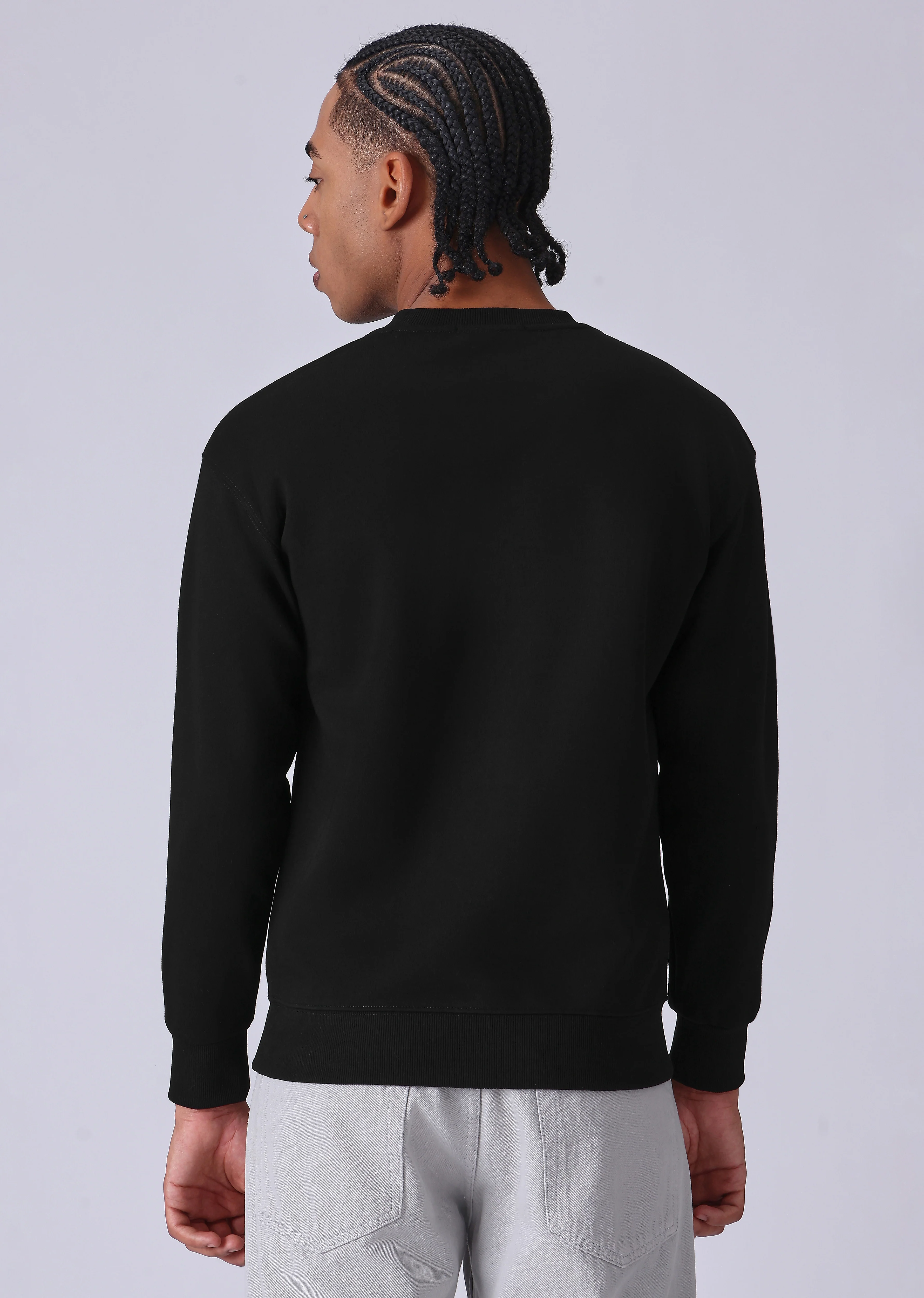 Black Grey Colorblock Sweatshirt - Image 2