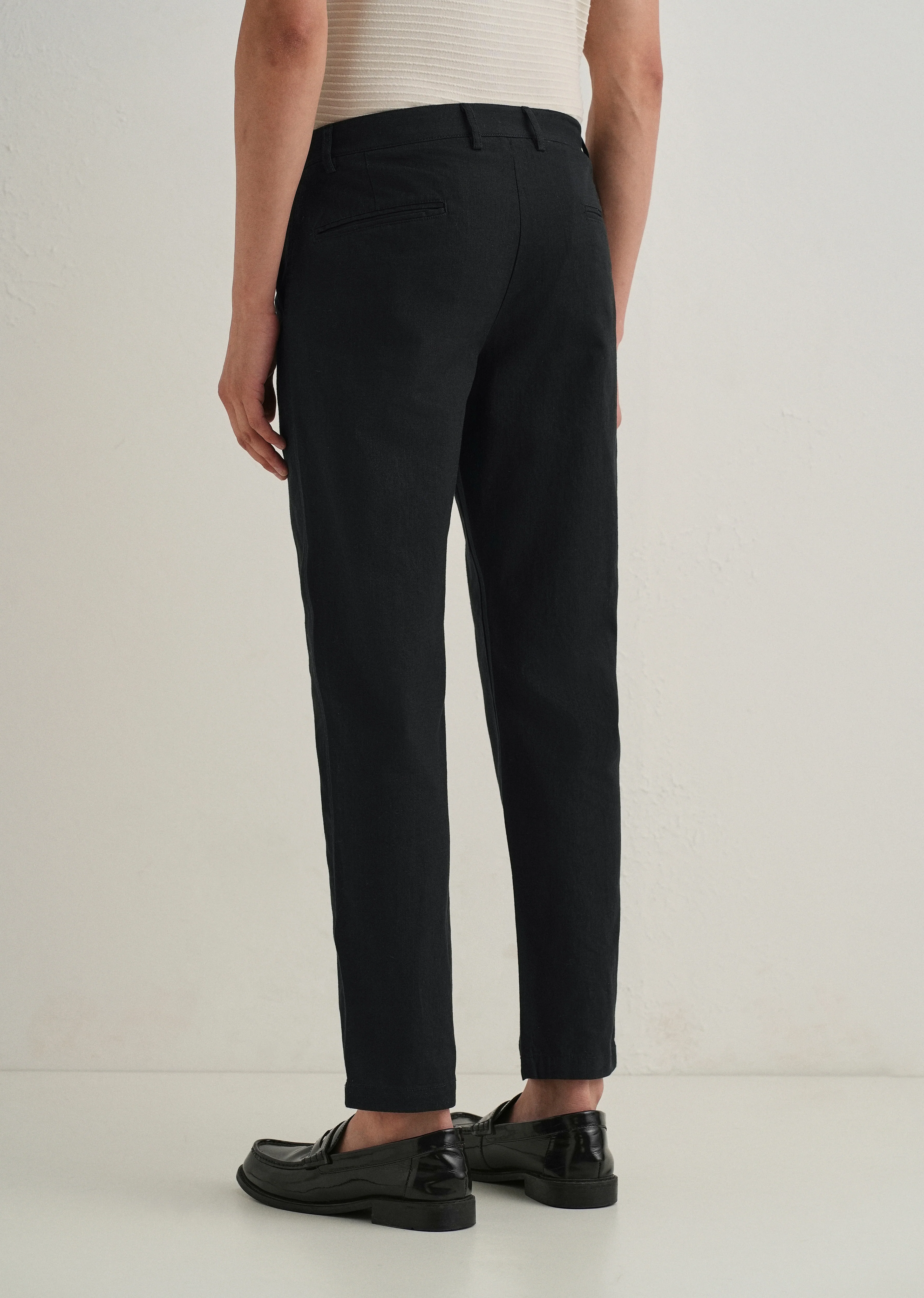 Black Linen Trouser - Image 2