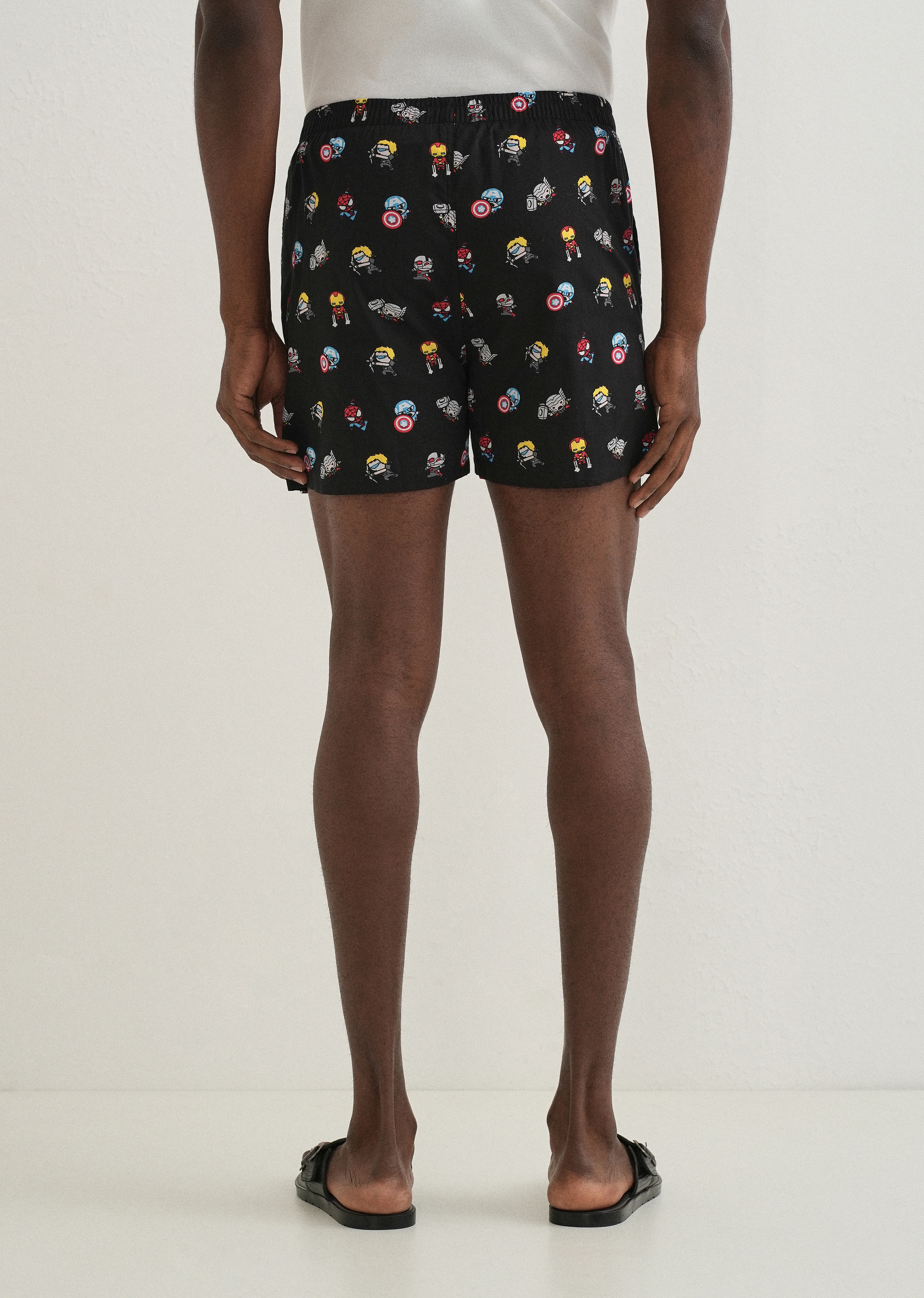 Black Marvel Printed Boxer - Image 2
