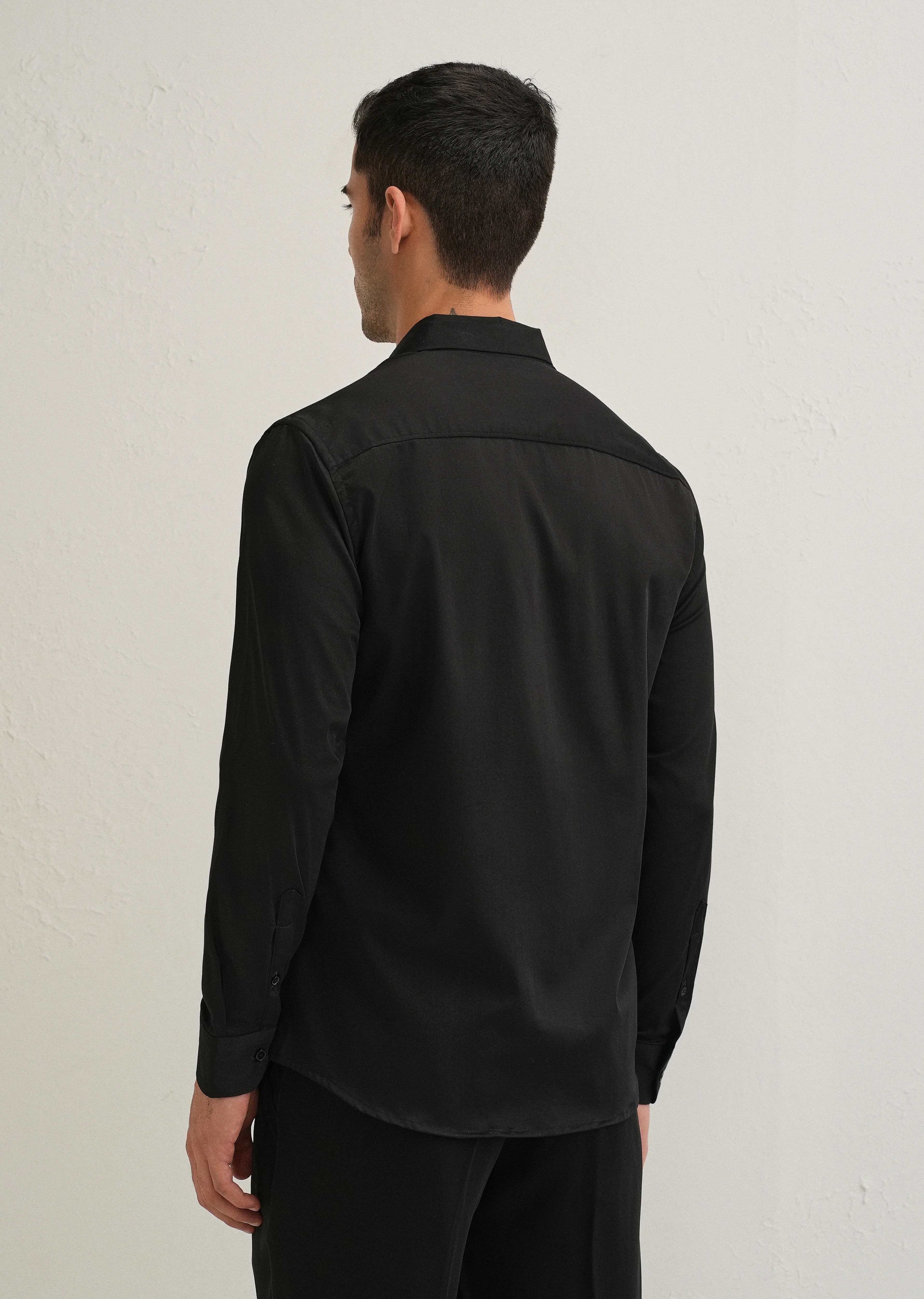 Black Metallic Flare Designer shirt - Image 2