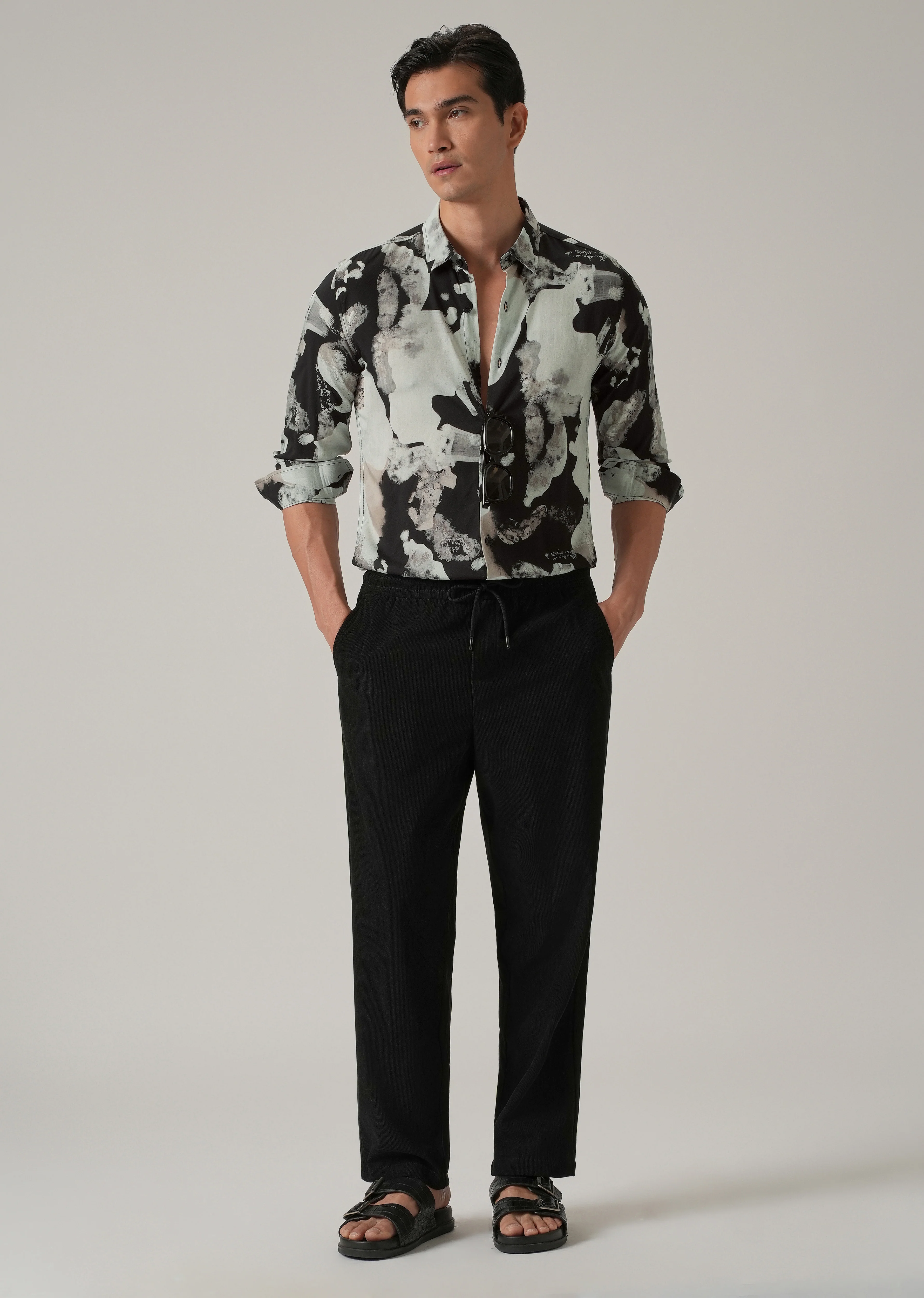 Black Neutral Print Shirt - Image 6