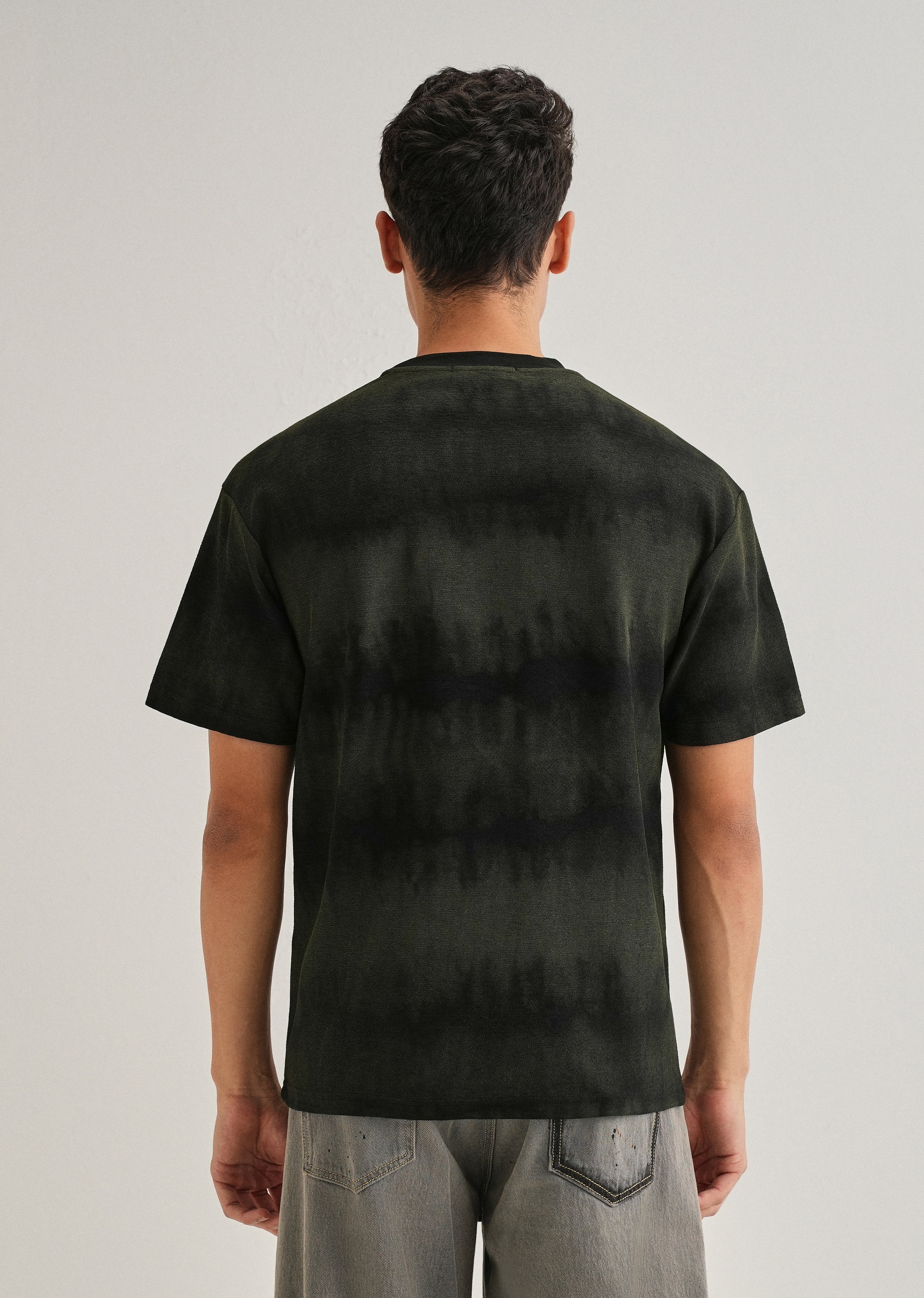 Black Olive Tie & Dye Oversized T-shirt - Image 2