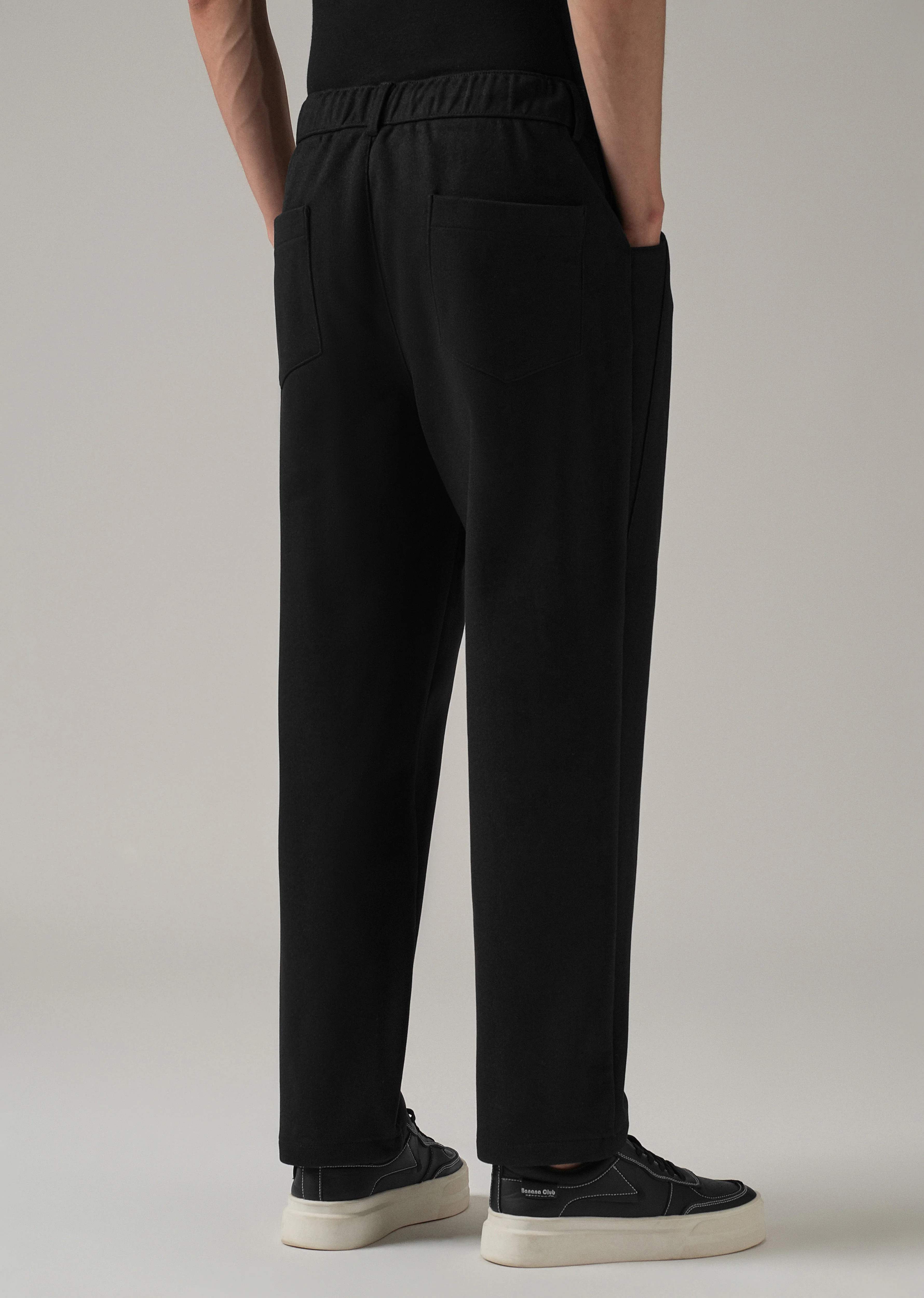 Black Pin Stripe Suede Pant - Image 2