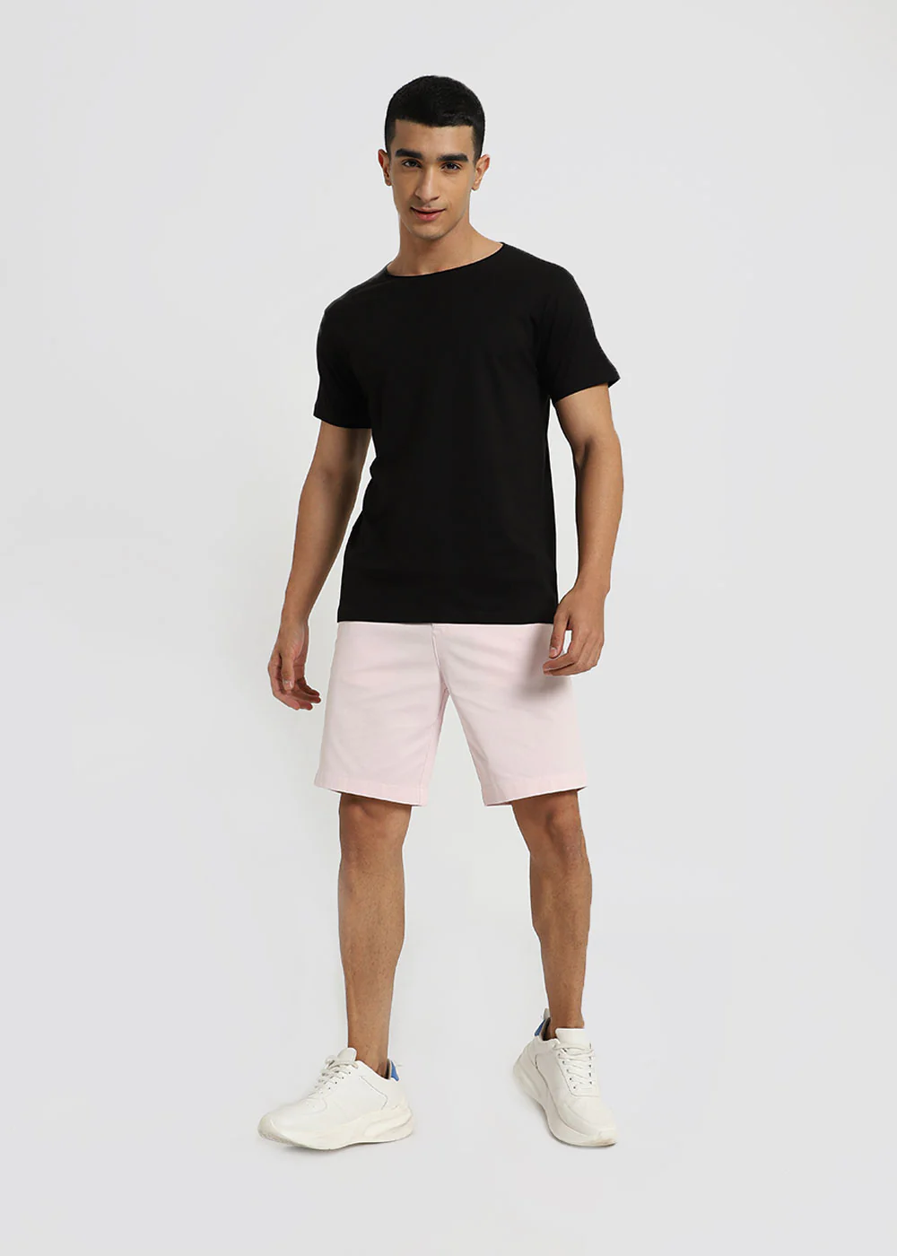 Black Plain Round Neck T-shirt - Image 8