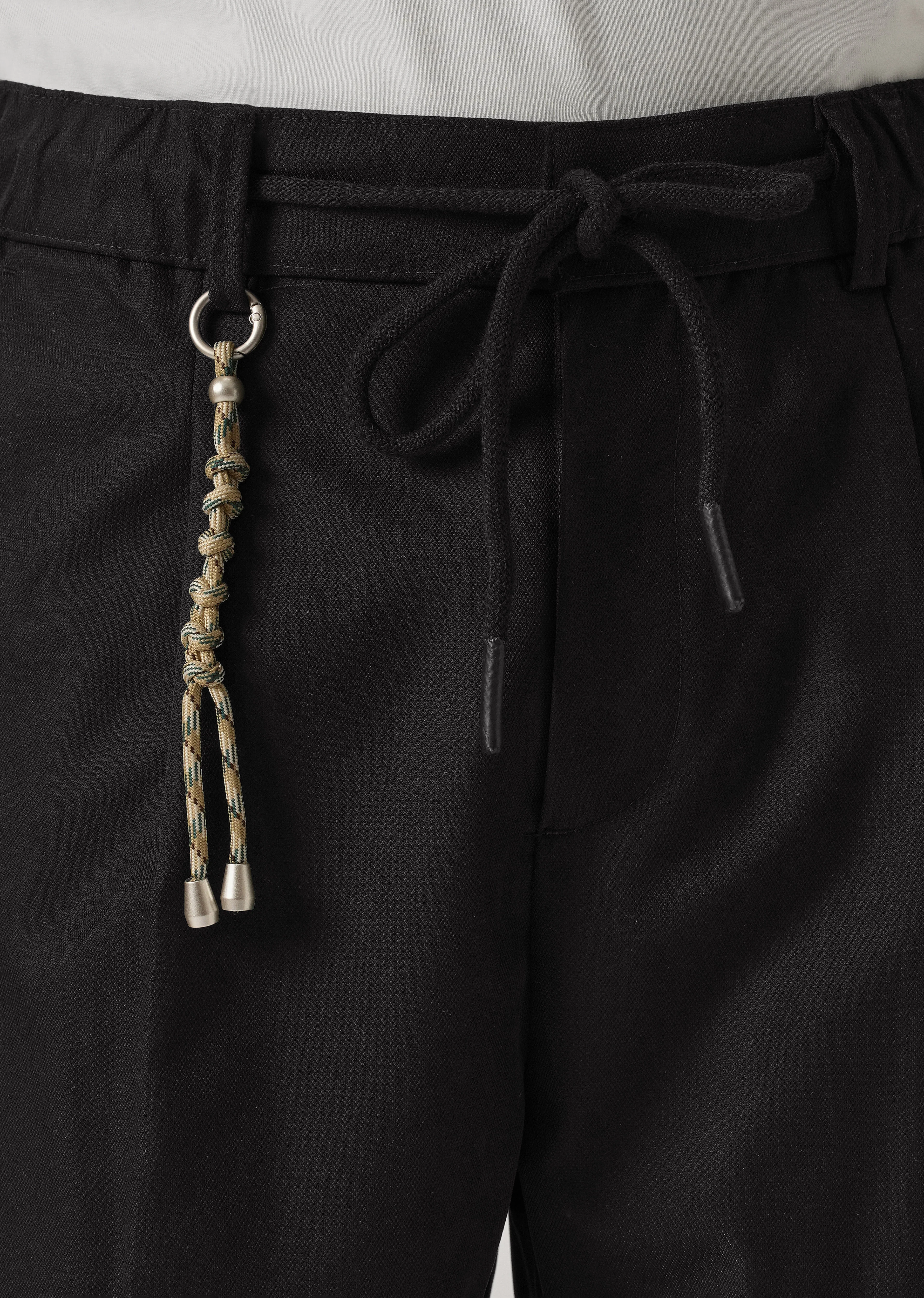 Black Pleated Drawstring Pant - Image 5