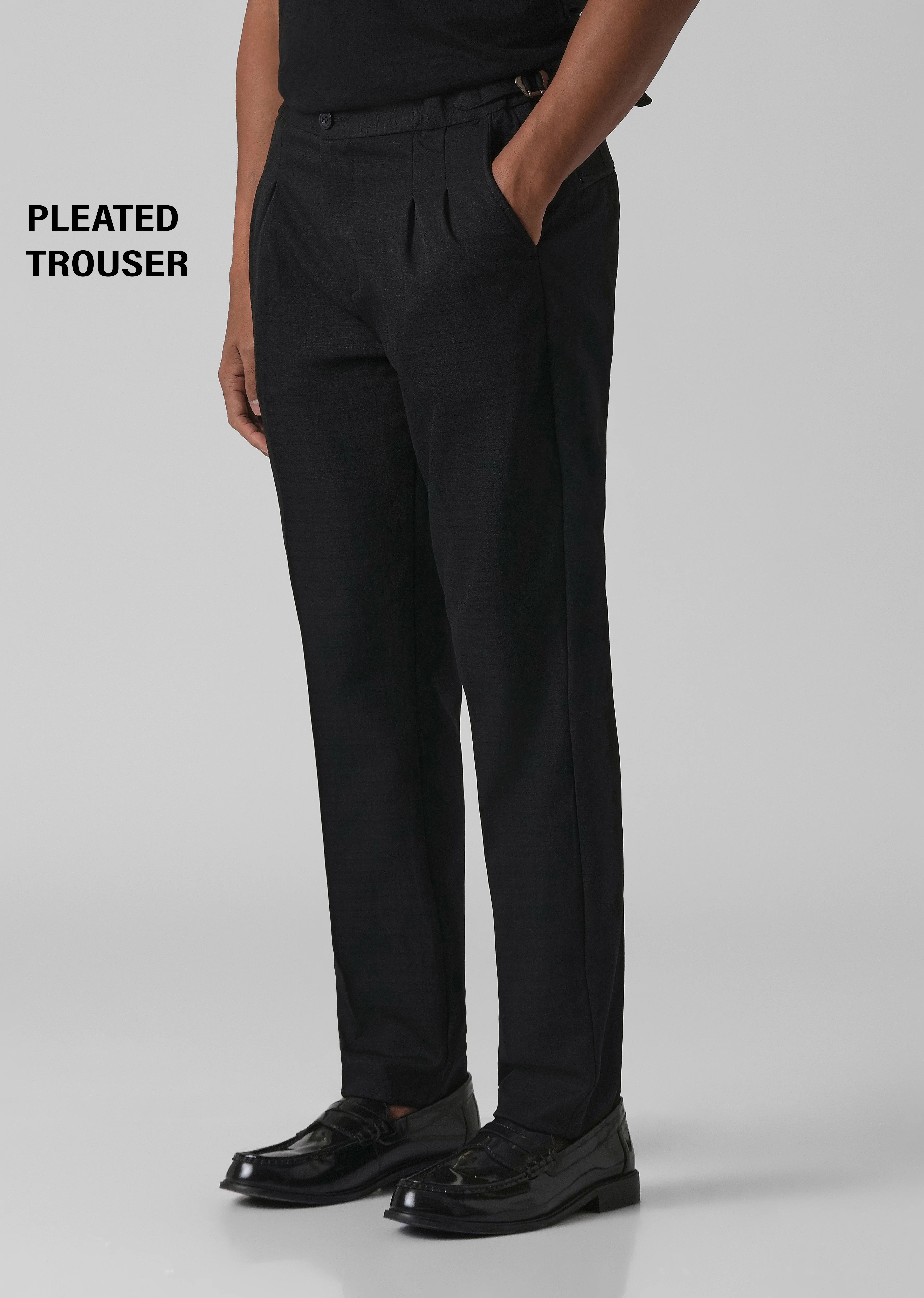 Black Pleated Gurkha Pant - Image 7