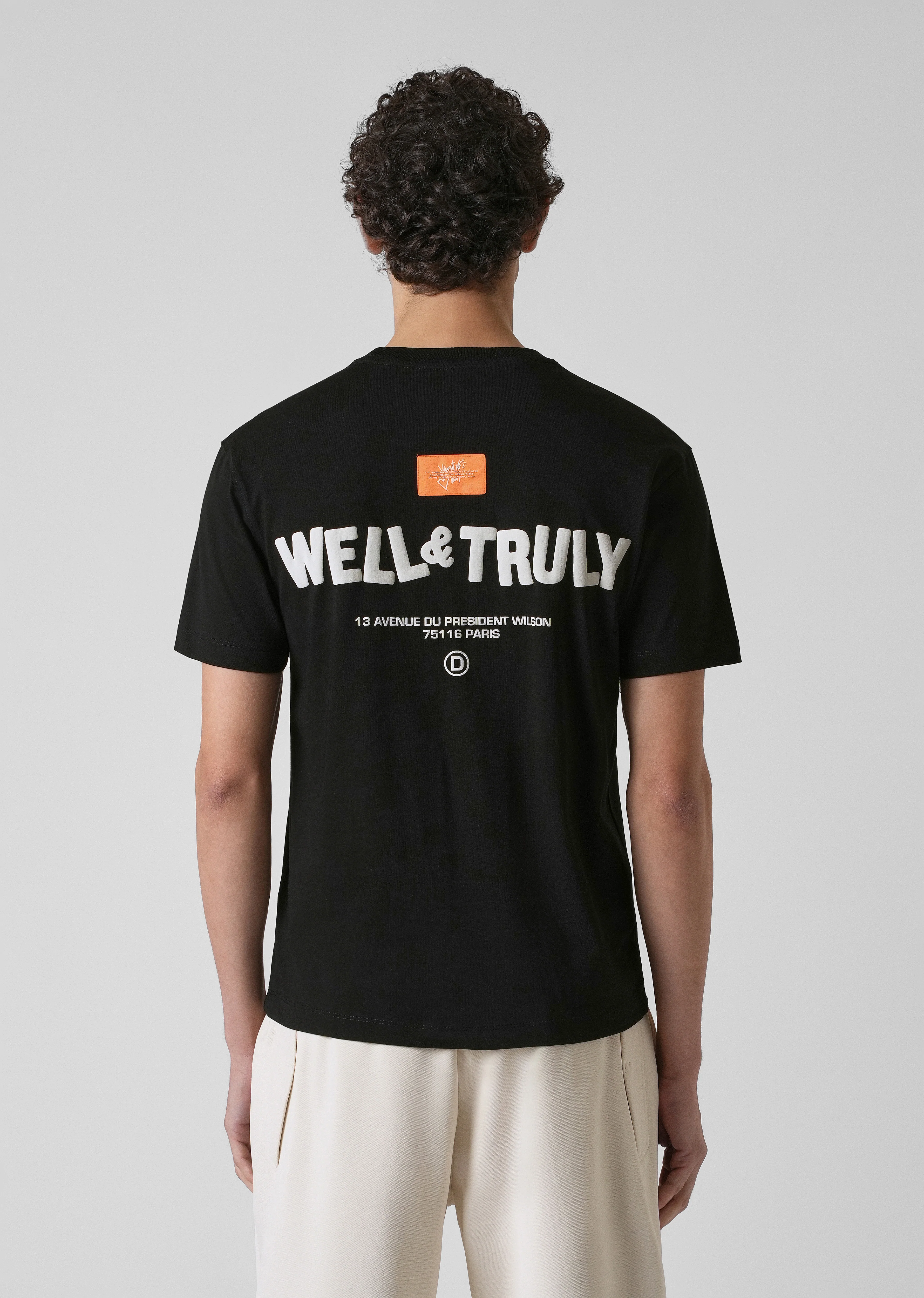 Black Printed Slim Fit T-shirt - Image 2