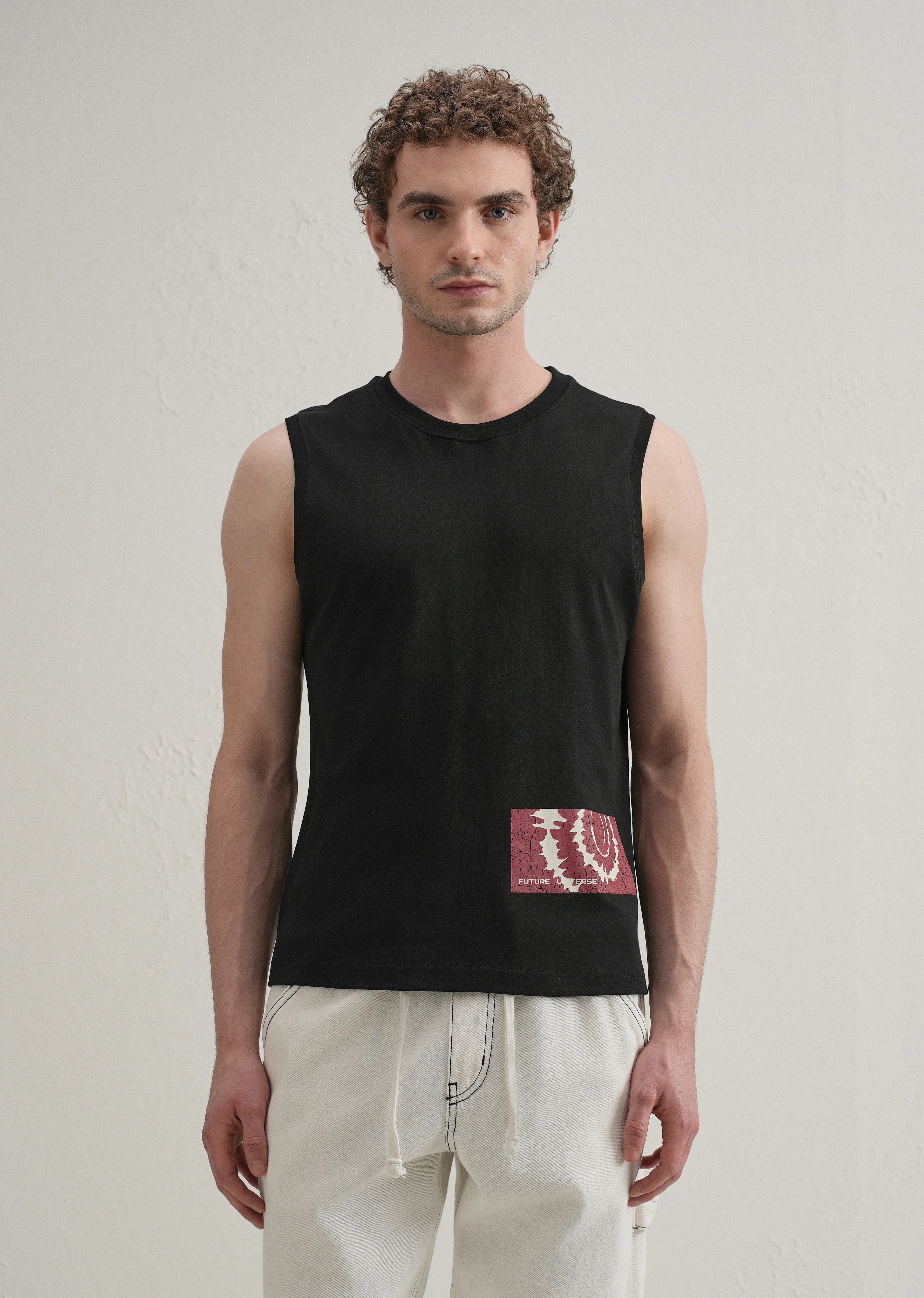 Black Printed Tank - Image 3