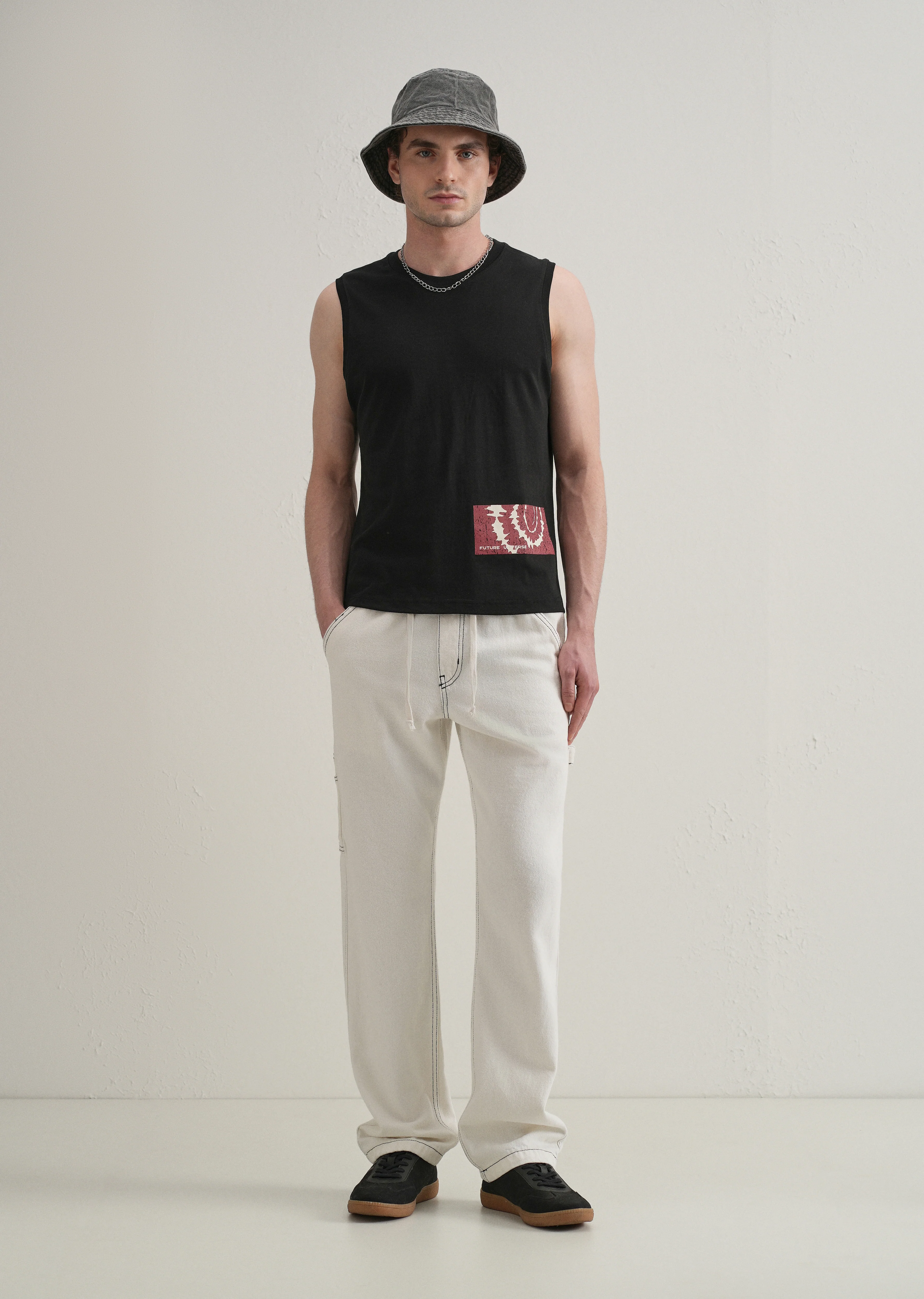Black Printed Tank - Image 6