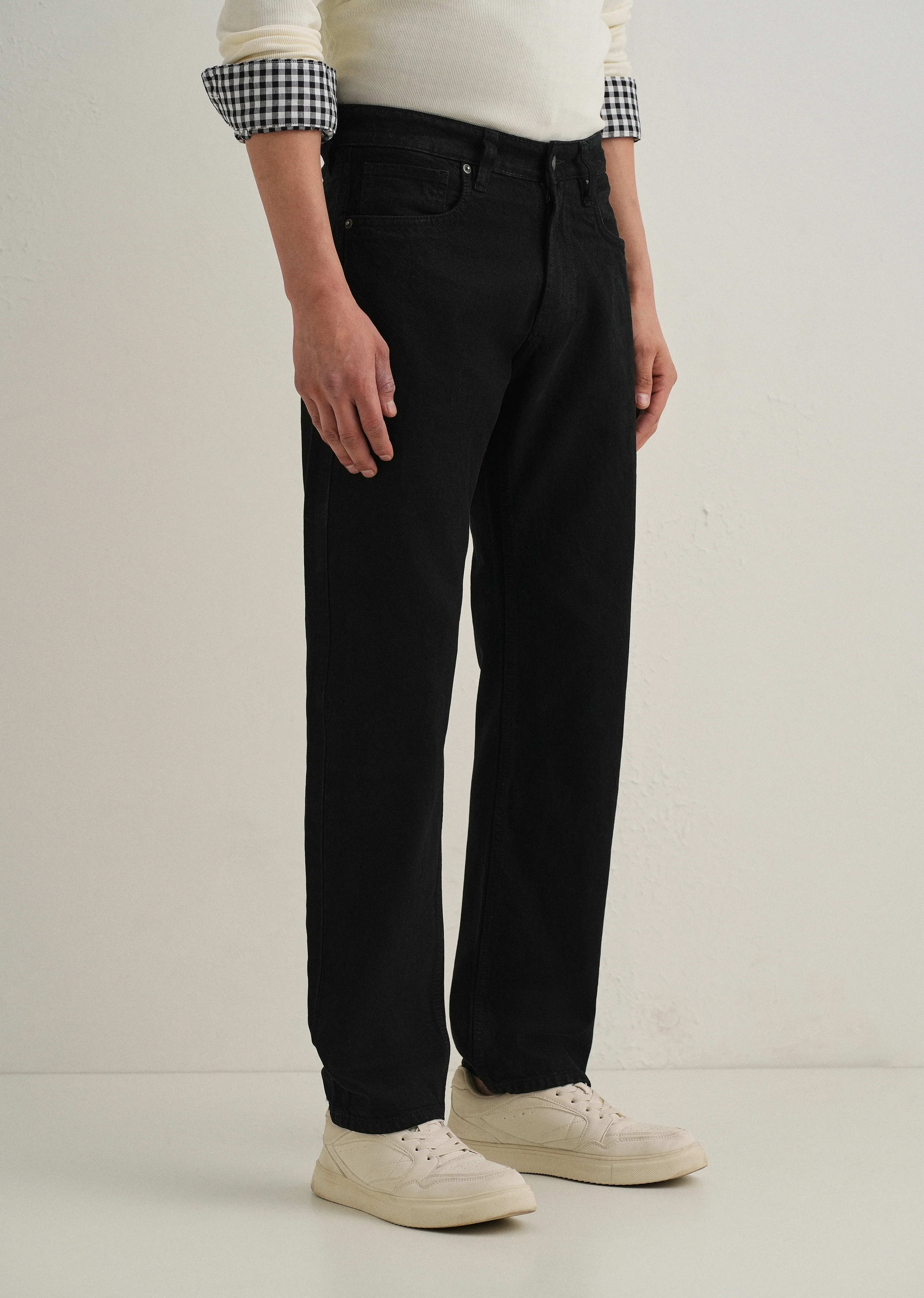 Black Regular Fit Denim - Image 4