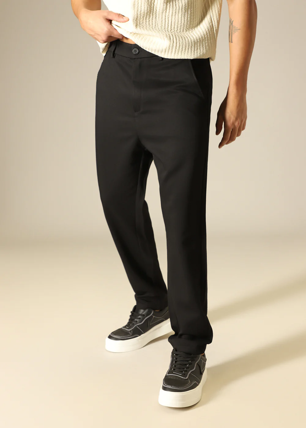 Black Regular Fit Trouser - Image 5