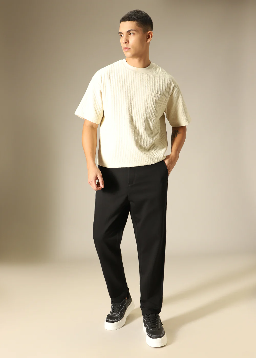 Black Regular Fit Trouser - Image 6