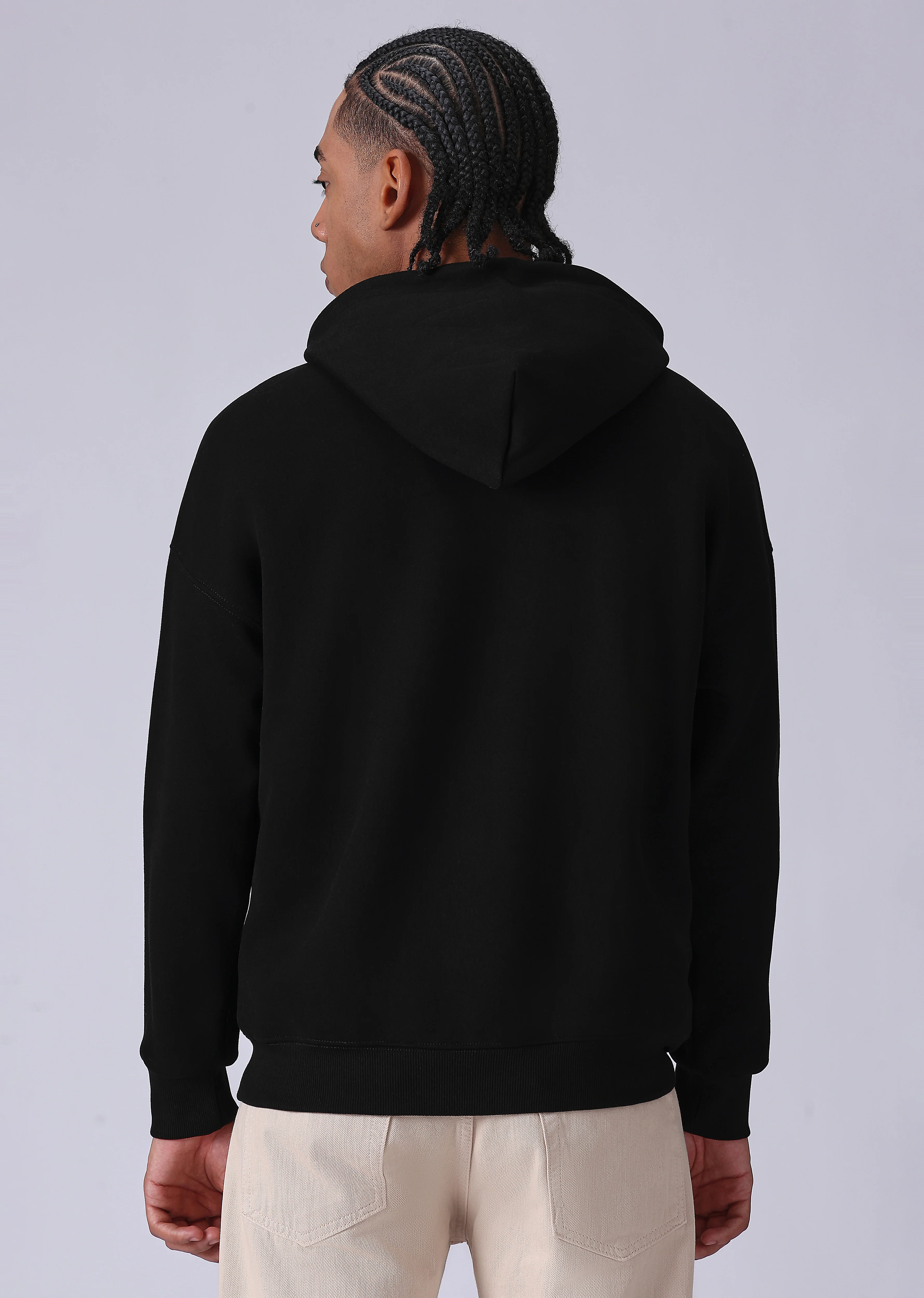 Black Relaxed Fit Hoodie - Image 2
