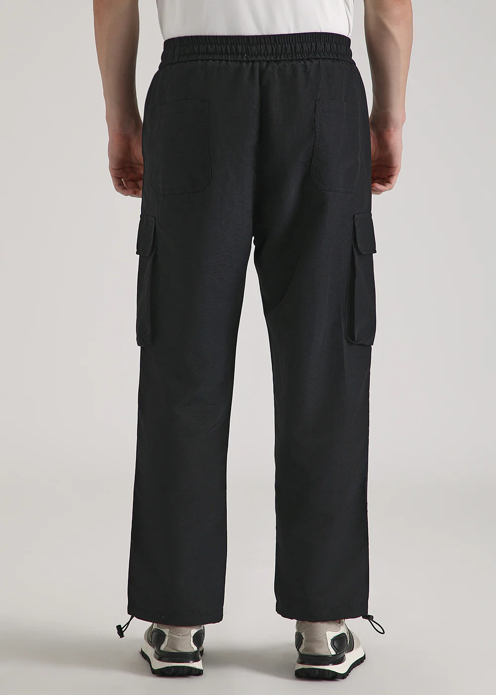 Black Relaxed Fit Cargo Pant - Image 5