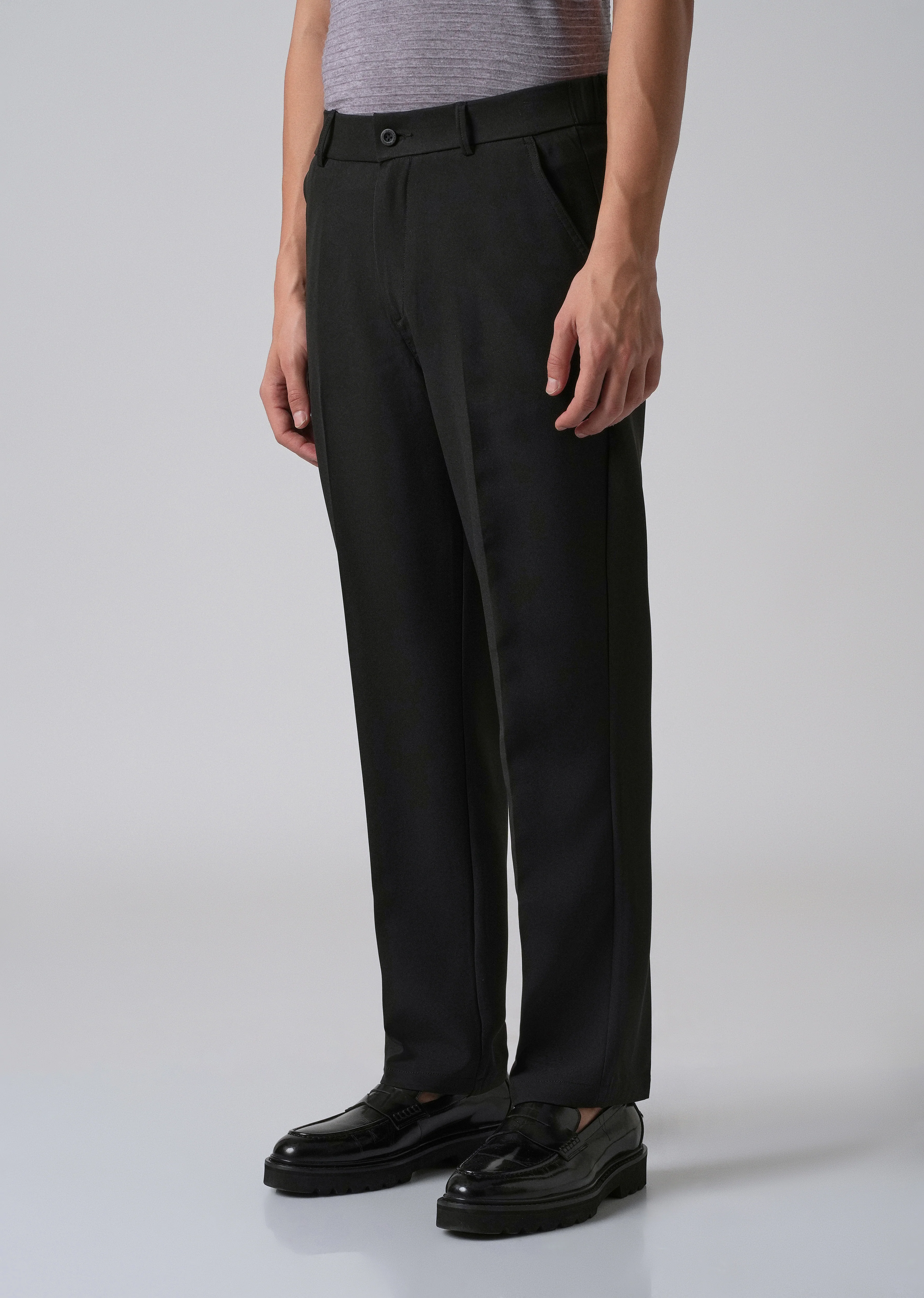 Black Relaxed Fit Trousers - Image 4