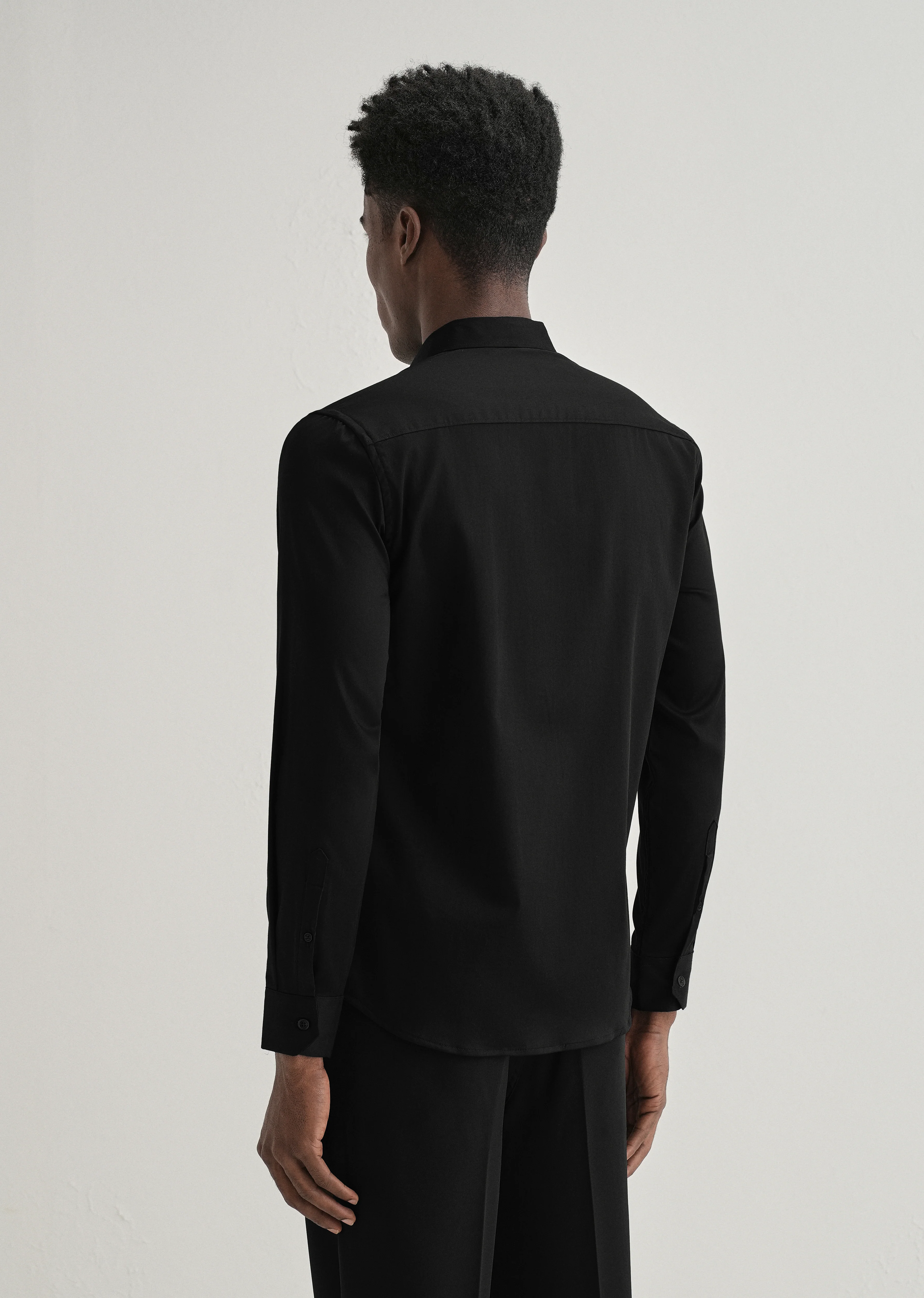 Black Sequence Panel Designer Shirt - Image 3