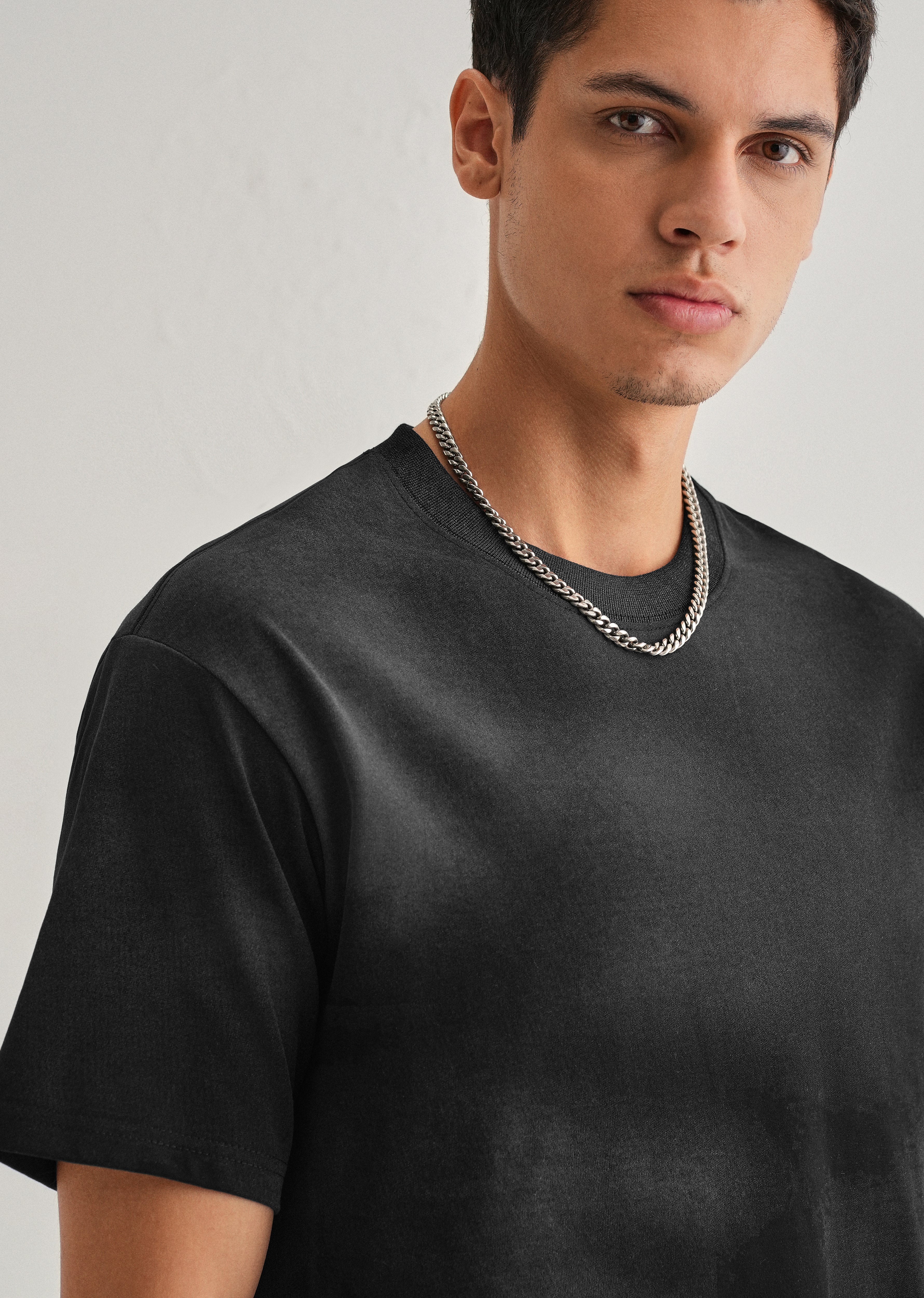 Black Smudge Wash Oversized T-shirt - Image 5