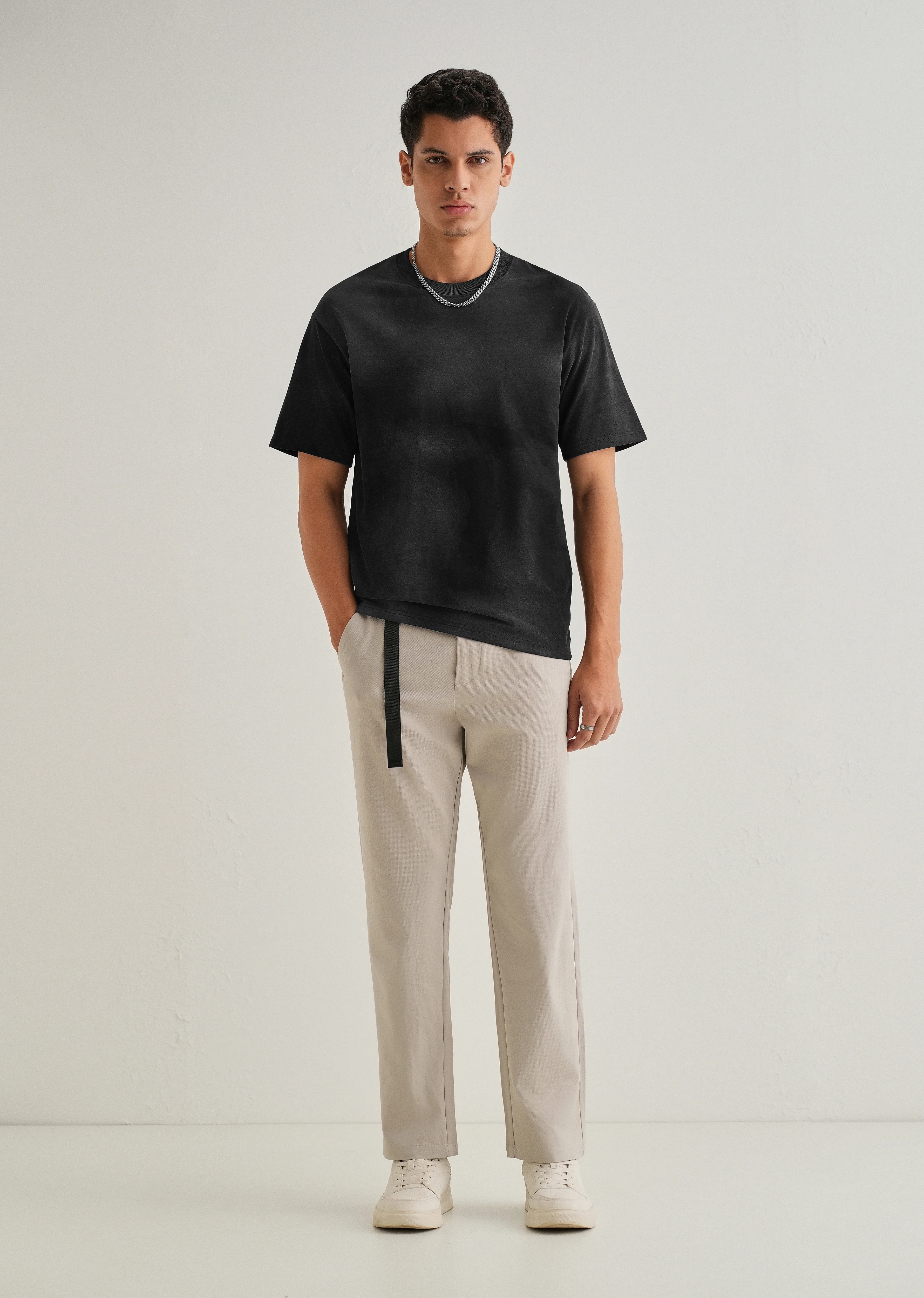 Black Smudge Wash Oversized T-shirt - Image 6